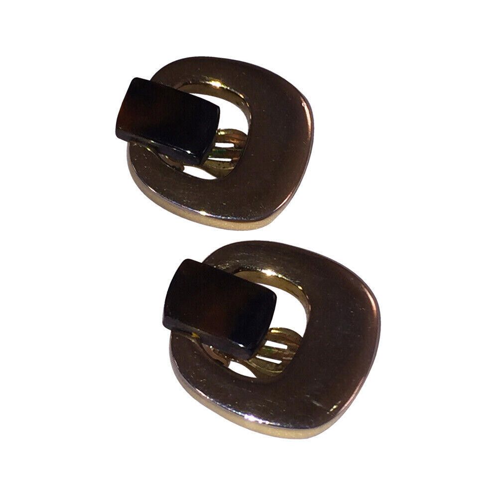 Lanvin Lanvin Paris Oblong Simulated Tortoise Bakelite Earrings Size ONE SIZE - 2 Thumbnail