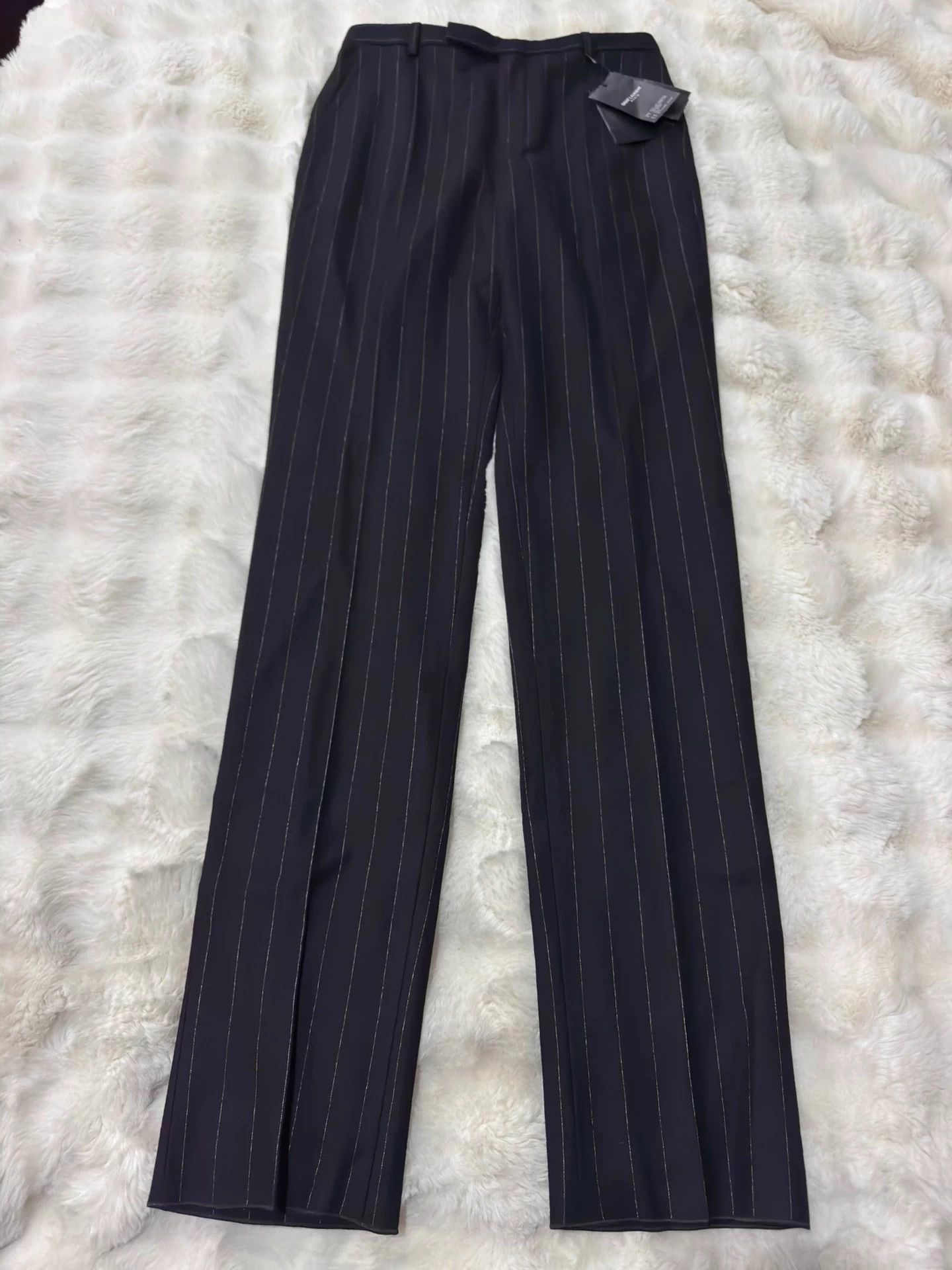 Saint Laurent 24 Runway Striped Wool Men's 44 New With Tags
