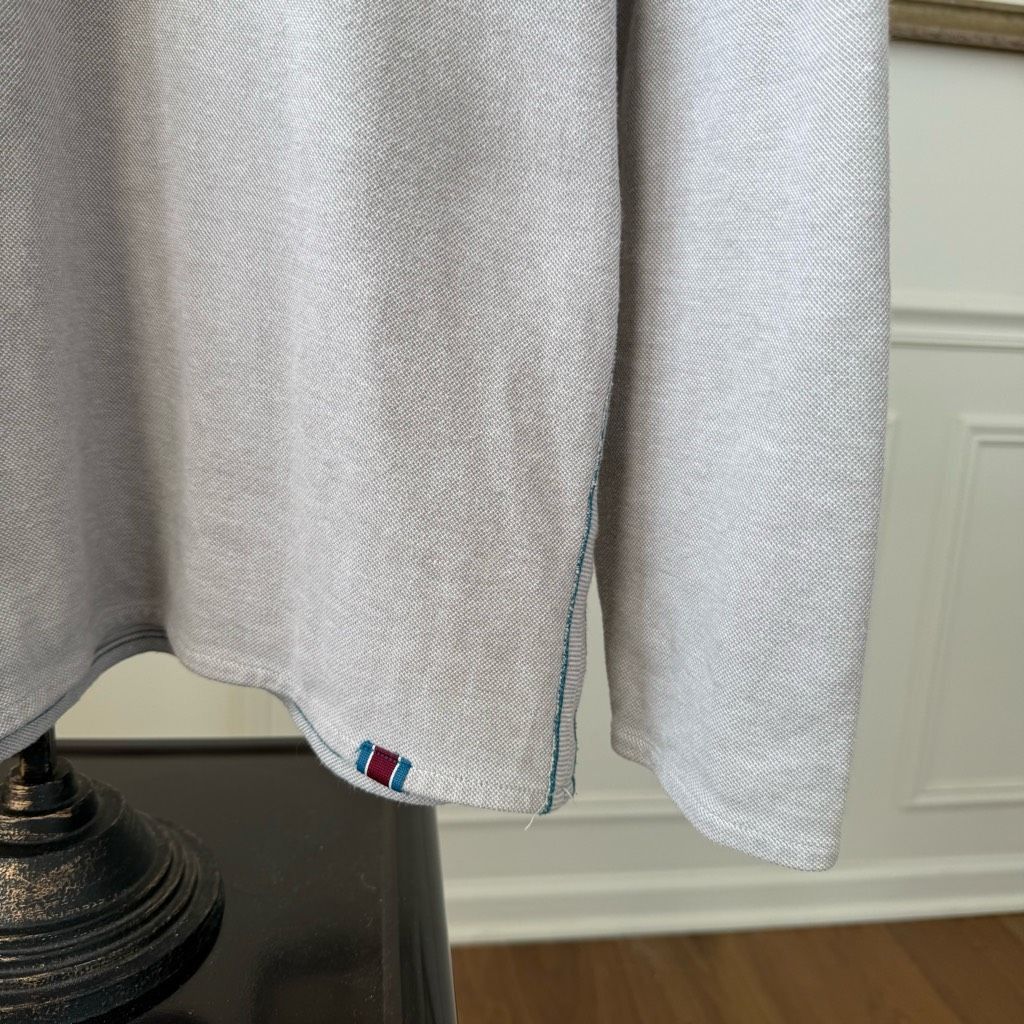 Tommy Bahama Tommy Bahama 1/4 Zip Pullover Light Grey Pique Cotton Shirt Size US XL / EU 56 / 4 - 3 Thumbnail