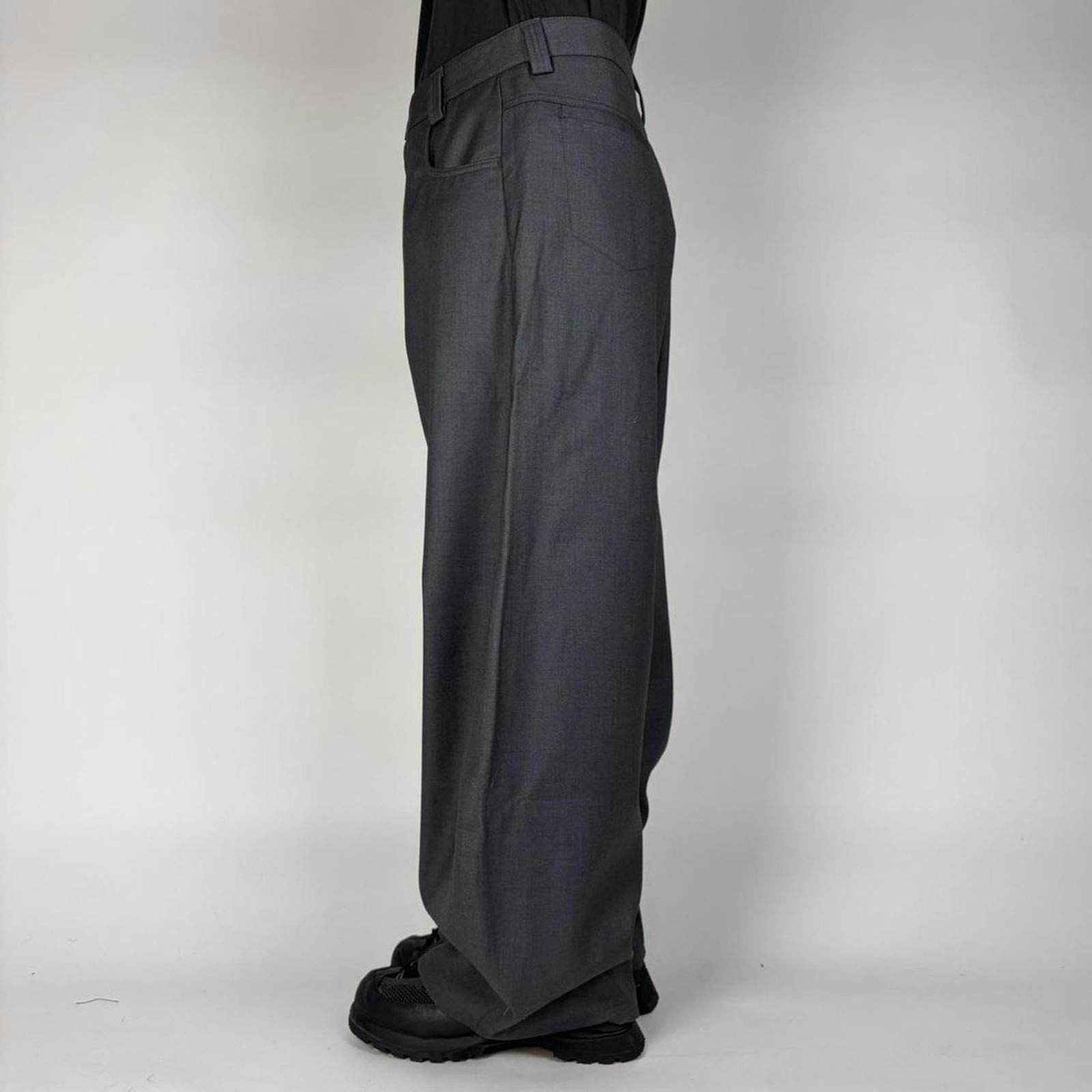 Other Grey Ultra Wide Balloon Suit Trousers Size US 34 / EU 50 - 4 Thumbnail