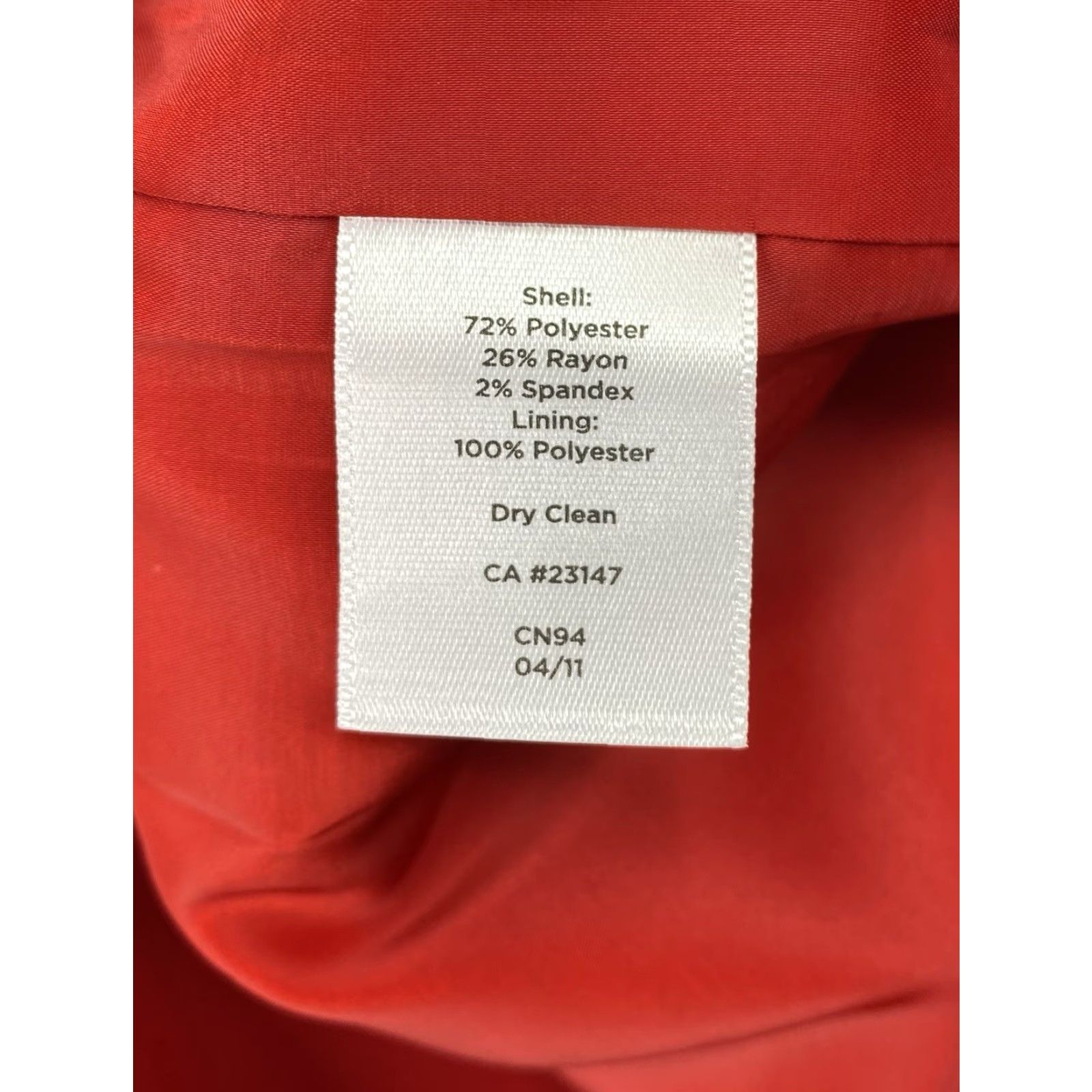 Talbots Talbots Skirt Womens 10 Red Straight Lined Stretch Back Slit Midi Classic NWT Size 32" / US 10 / IT 46 - 8 Thumbnail