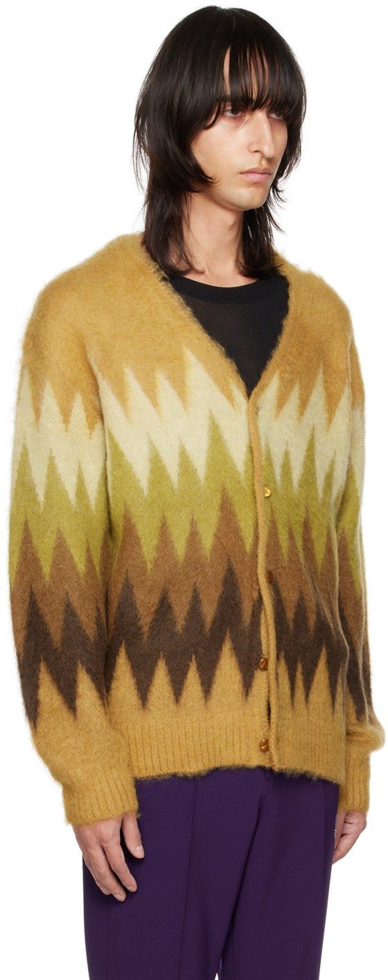 Needles Mohair Zig Zag Pattern Cardigan Sweater Size US L / EU 52-54 / 3 - 2 Thumbnail