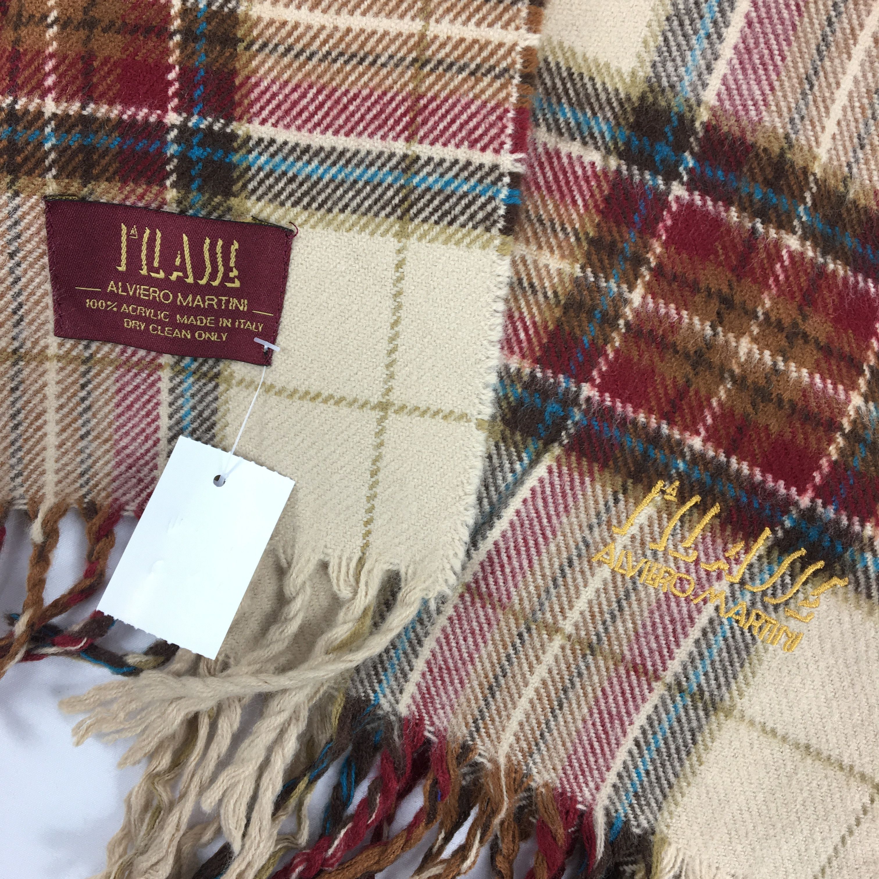 Alviero Martini Vintage Alviero Martini Wool Scarf Muffler Cashmere Scarves Size ONE SIZE - 4 Thumbnail
