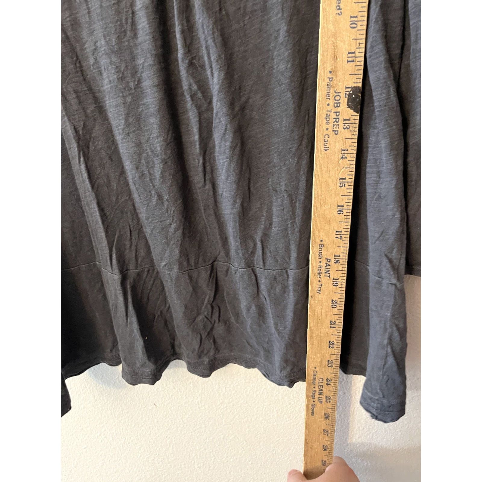Vintage American Eagle Women's Blouse M Gray 3/4 Sleeve Crew Neck Tassels Size M / US 6-8 / IT 42-44 - 4 Thumbnail
