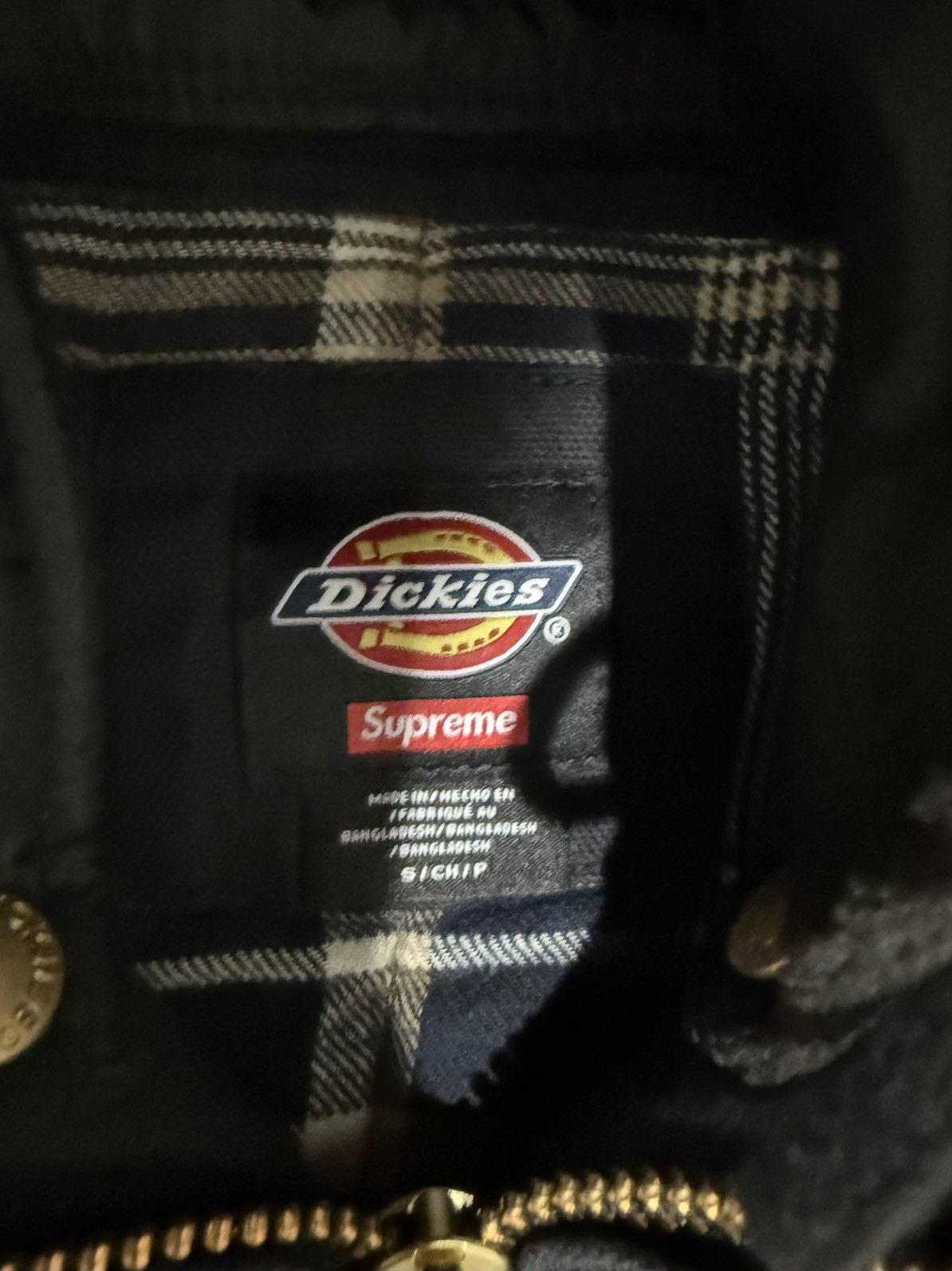Dickies × Supreme DICKIES WORK JACKET BLACK SIZE SMALL FW24 Size US S / EU 44-46 / 1 - 3 Thumbnail