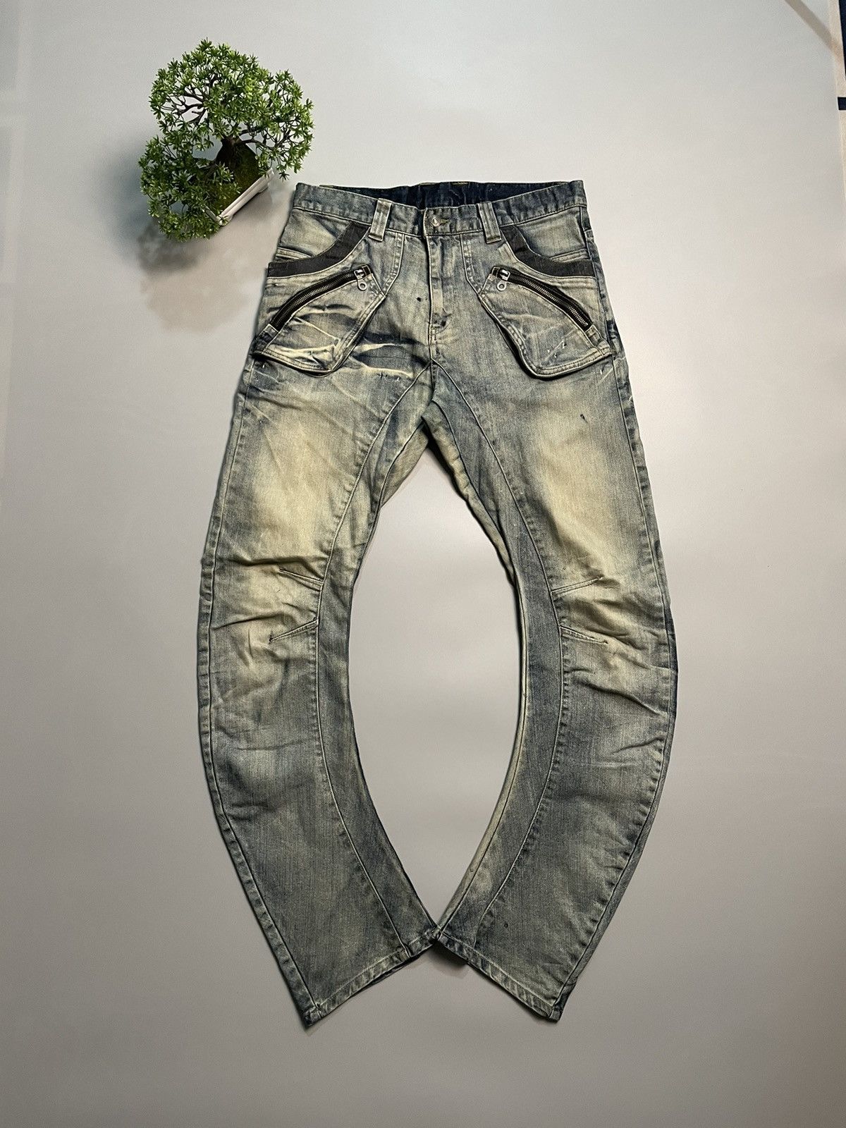 PPFM PPFM Padded Pocket Curved Leg Denim Size US 32 / EU 48 - 1 Thumbnail