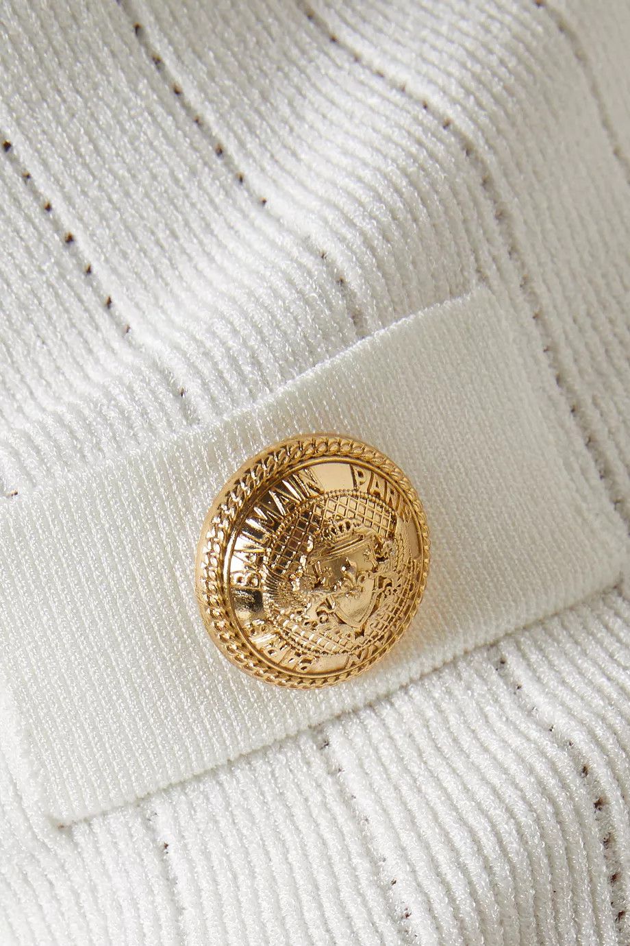 Balmain o1w1db10624 Cardigan in White Size M / US 6-8 / IT 42-44 - 4 Thumbnail