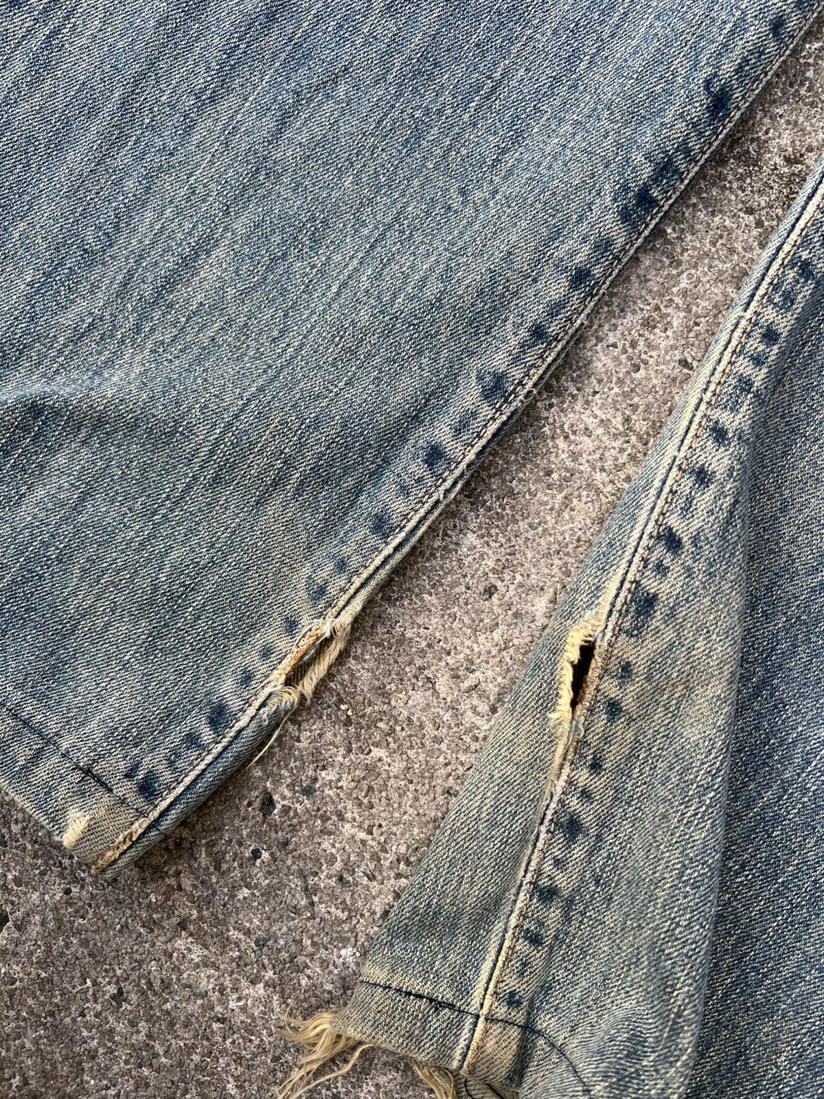 Edwin Vintage Edwin 505x Selvedge Distressed Mud Wash Jean Size US 30 / EU 46 - 15 Thumbnail