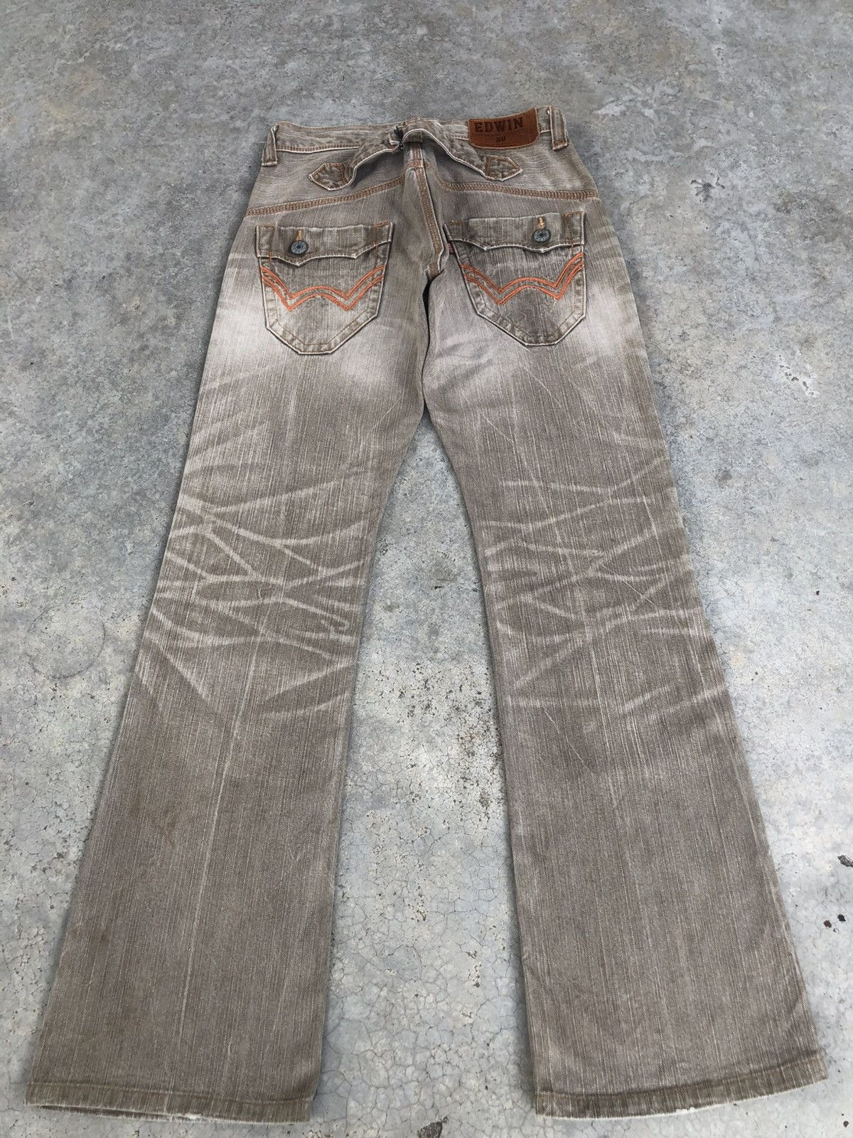 If Six Was Nine Japanese Edwin Flared Jeans Distressed Denim Size US 30 / EU 46 - 2 Thumbnail