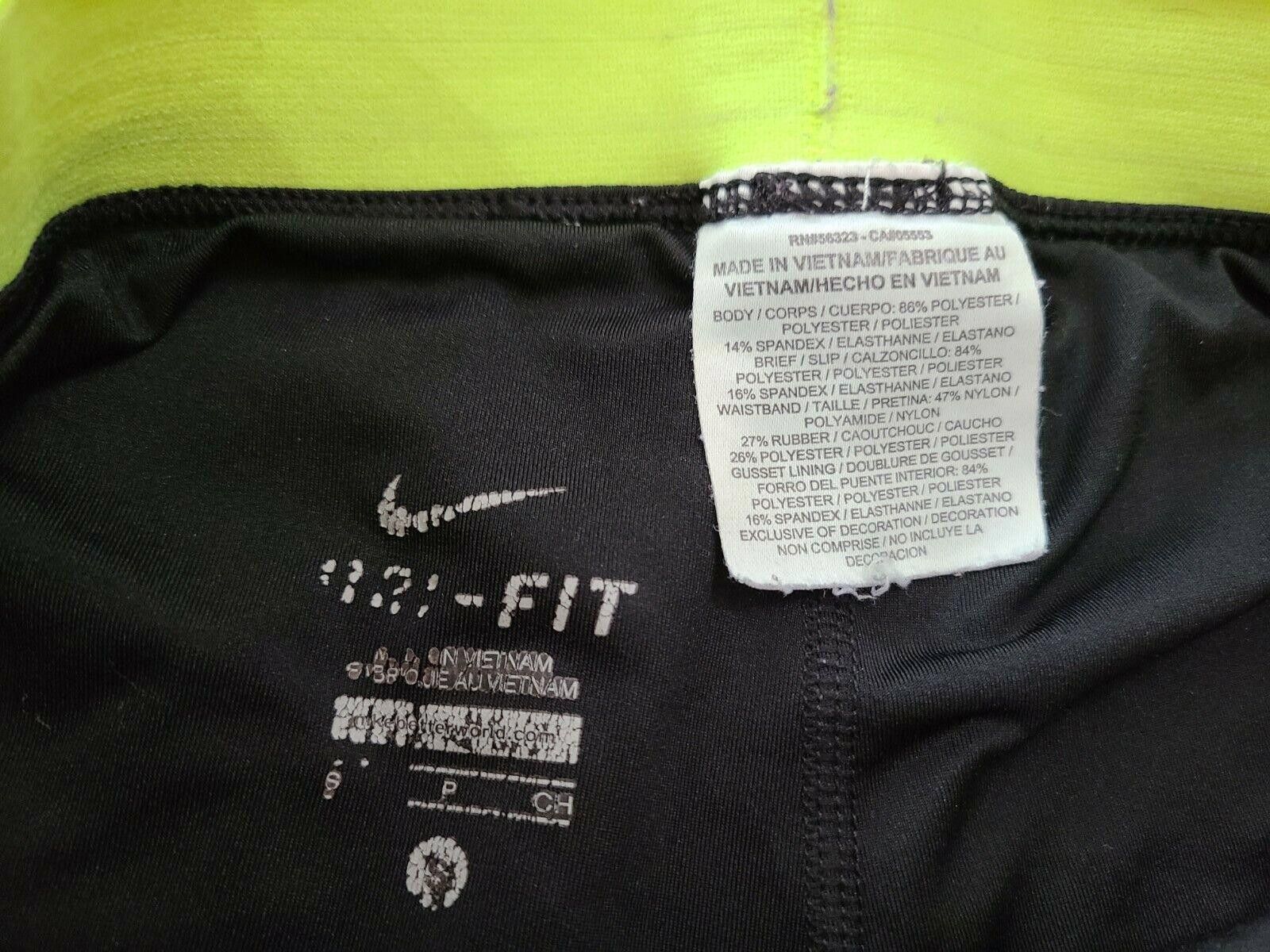 Nike Nike Dri Fit Shorts Small Black Green Layered running Size 28" / US 6 / IT 42 - 2 Thumbnail