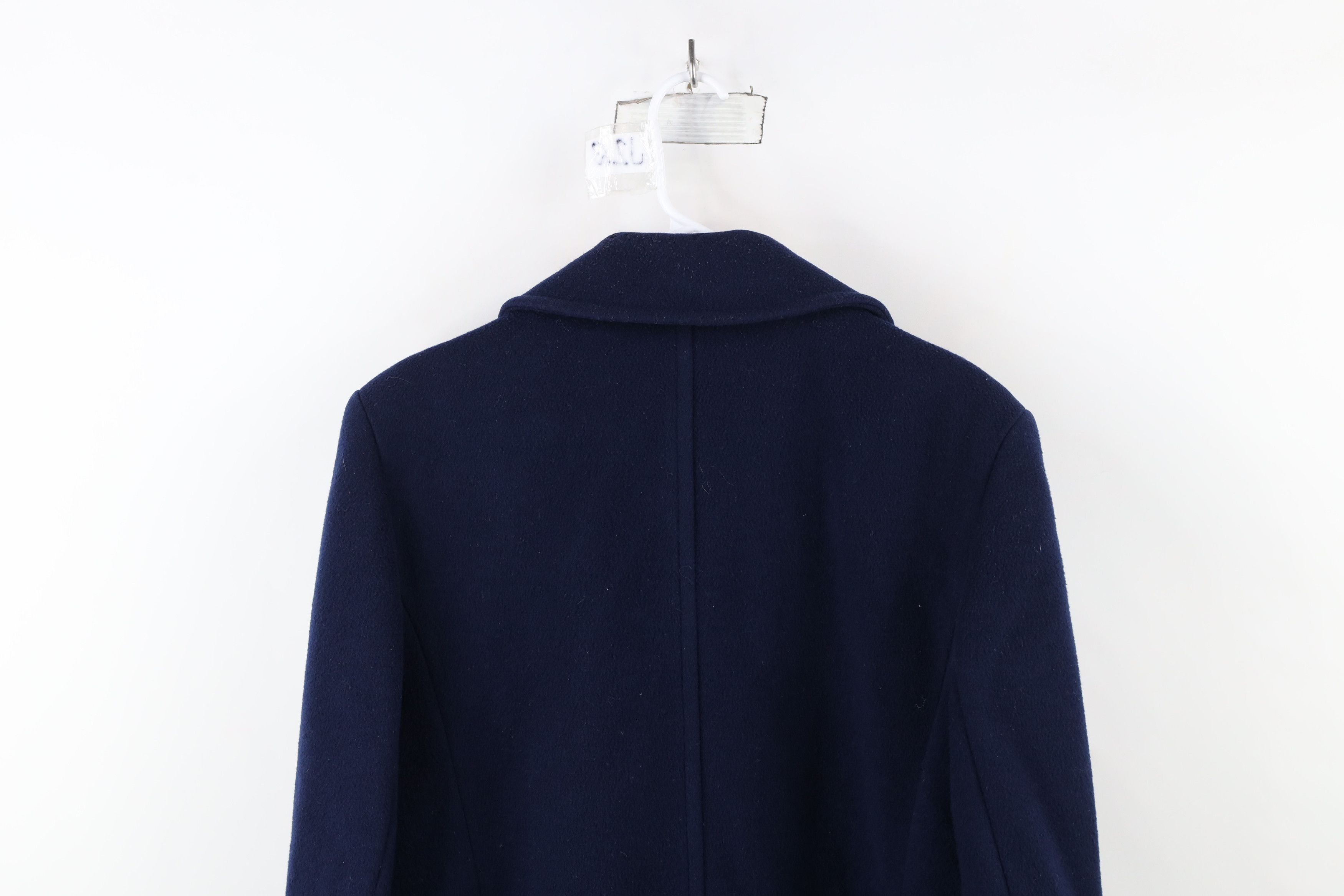 Pendleton × Vintage Vintage 90s Pendleton Heavy Wool Trench Coat Jacket Blue USA Size XL / US 12-14 / IT 48-50 - 13 Thumbnail