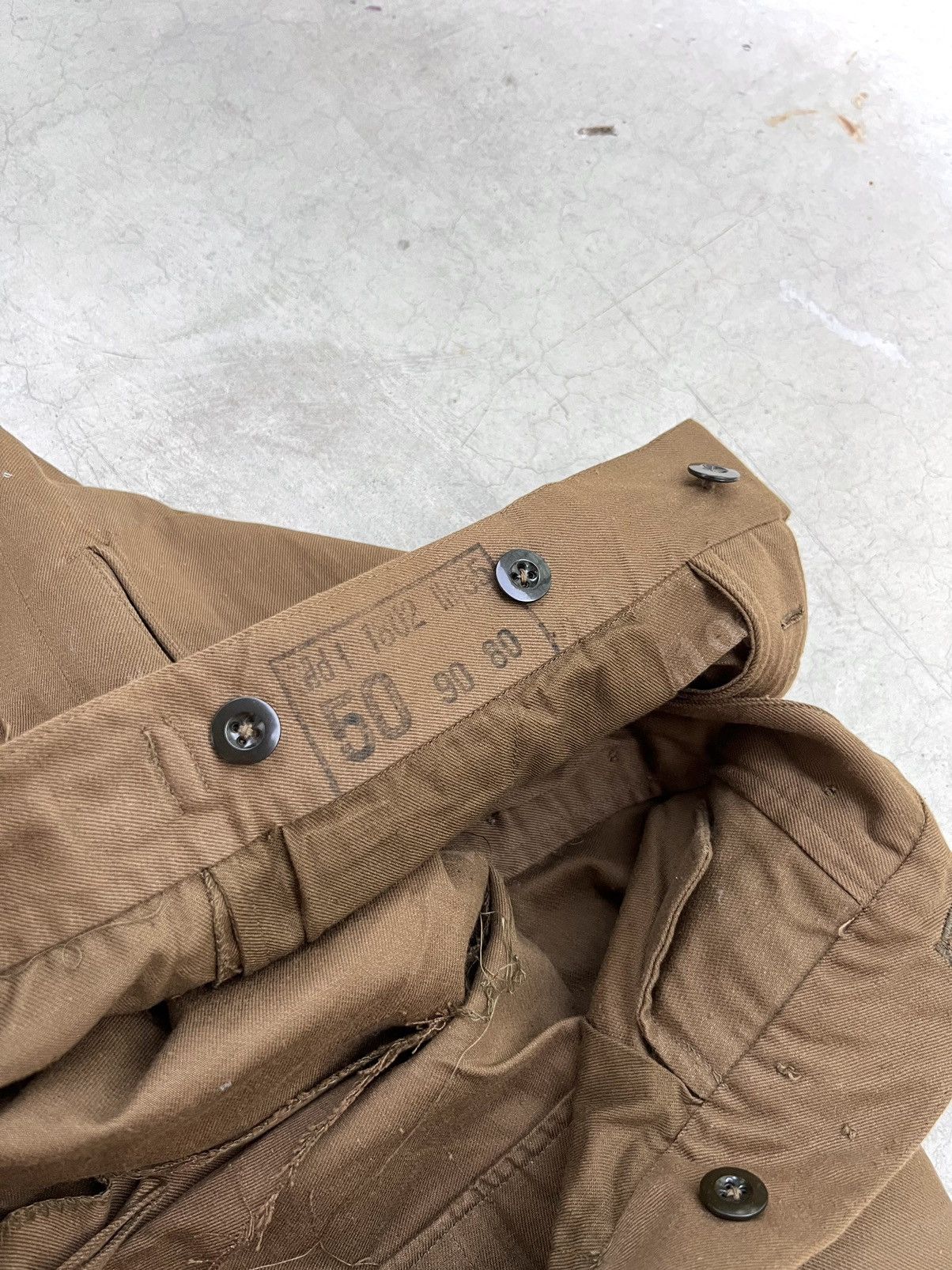 Vintage 40s - 60s Military Trousers Vintage Baggy Pants Flared Army Size US 32 / EU 48 - 5 Thumbnail