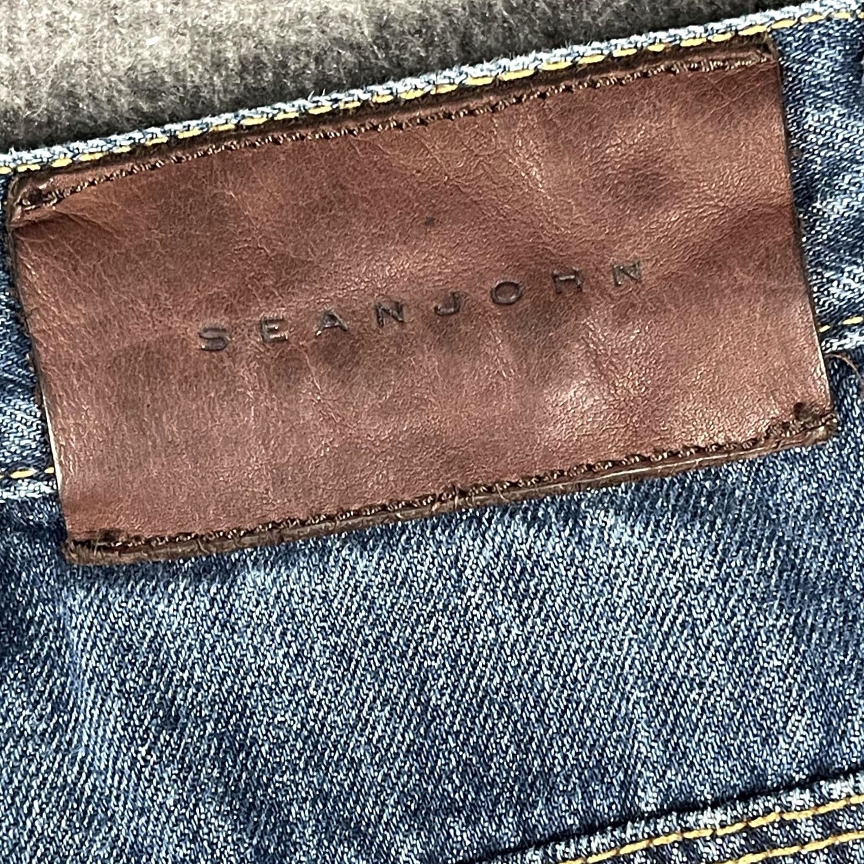 Sean John Sean John Pants Mens 40 Blue Jeans 40x31 Wash Straight Leg Regular Fit Denim Size US 40 / EU 56 - 6 Thumbnail
