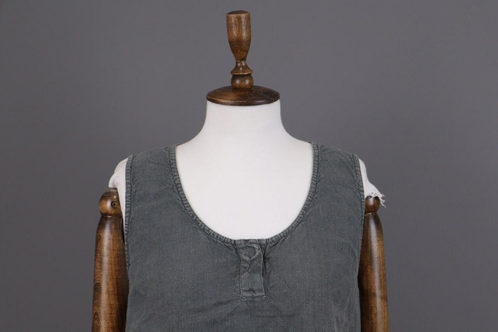 Oscar De La Renta Oska Gray Linen Relaxed Lagenlook Tunic Dress Size 4 Size S / US 4 / IT 40 - 10 Thumbnail