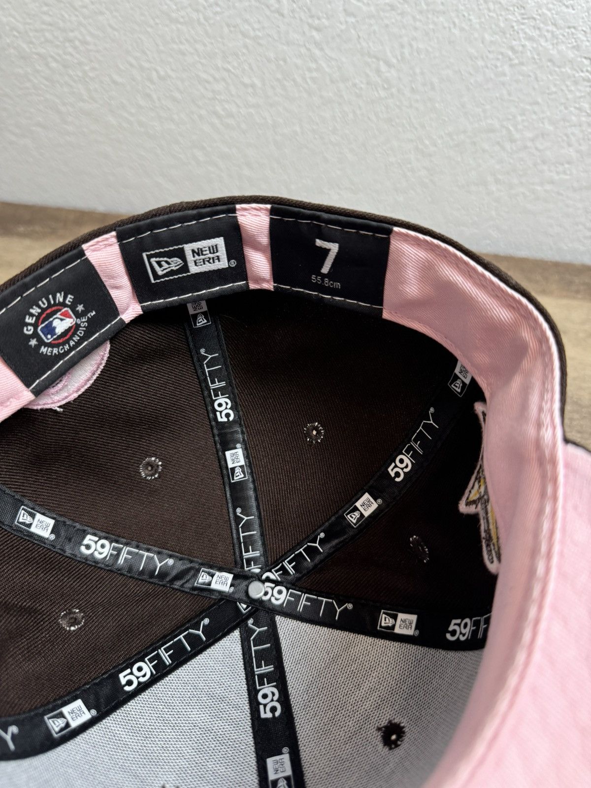 New Era San Diego Padres 1978 All-Star Patch Brown Fitted Hat Pink 7 Size ONE SIZE - 5 Thumbnail