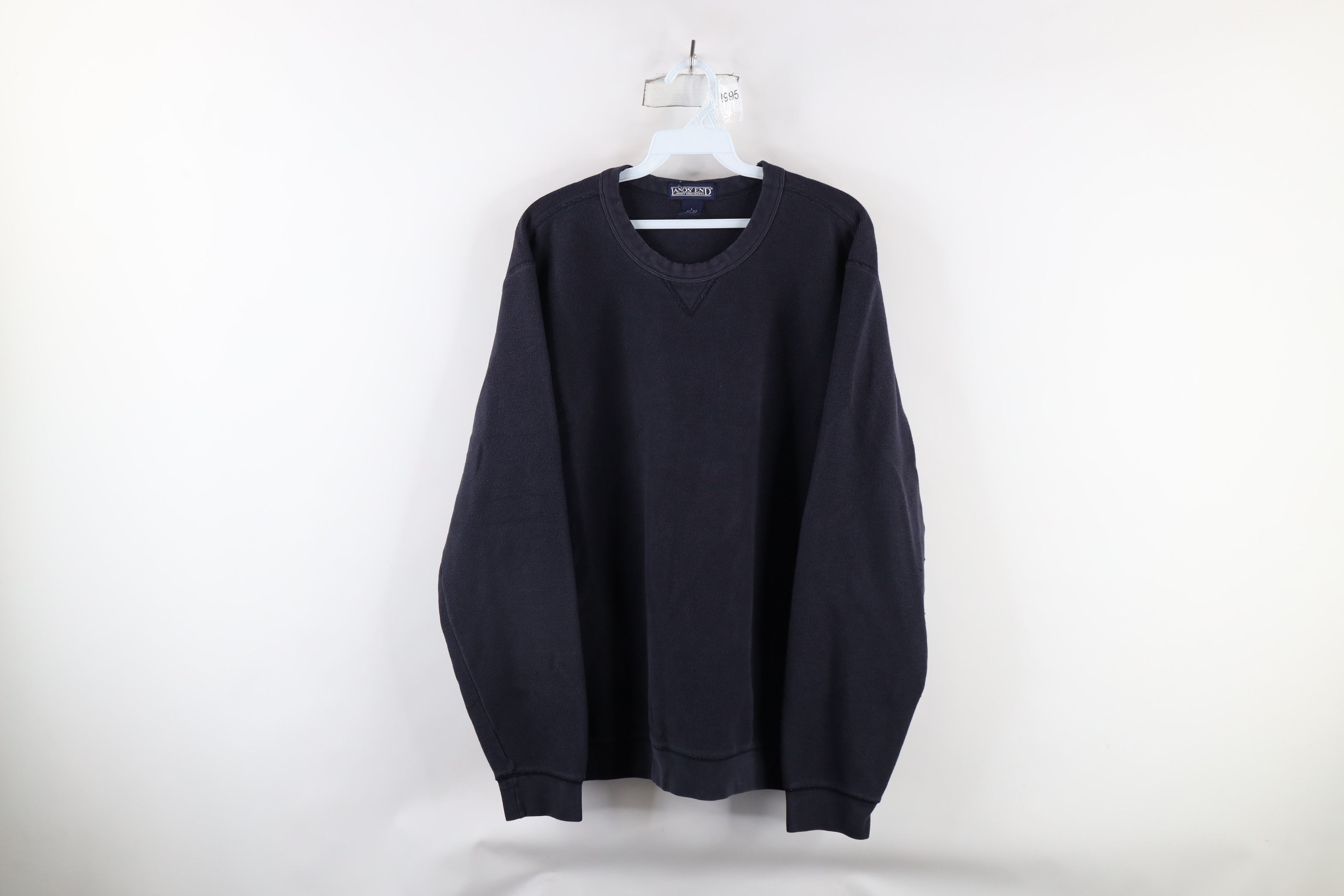 Lands' End × Vintage Vintage 90s Lands End Heavyweight Knit Crewneck Sweater Size US L / EU 52-54 / 3 - 1 Thumbnail