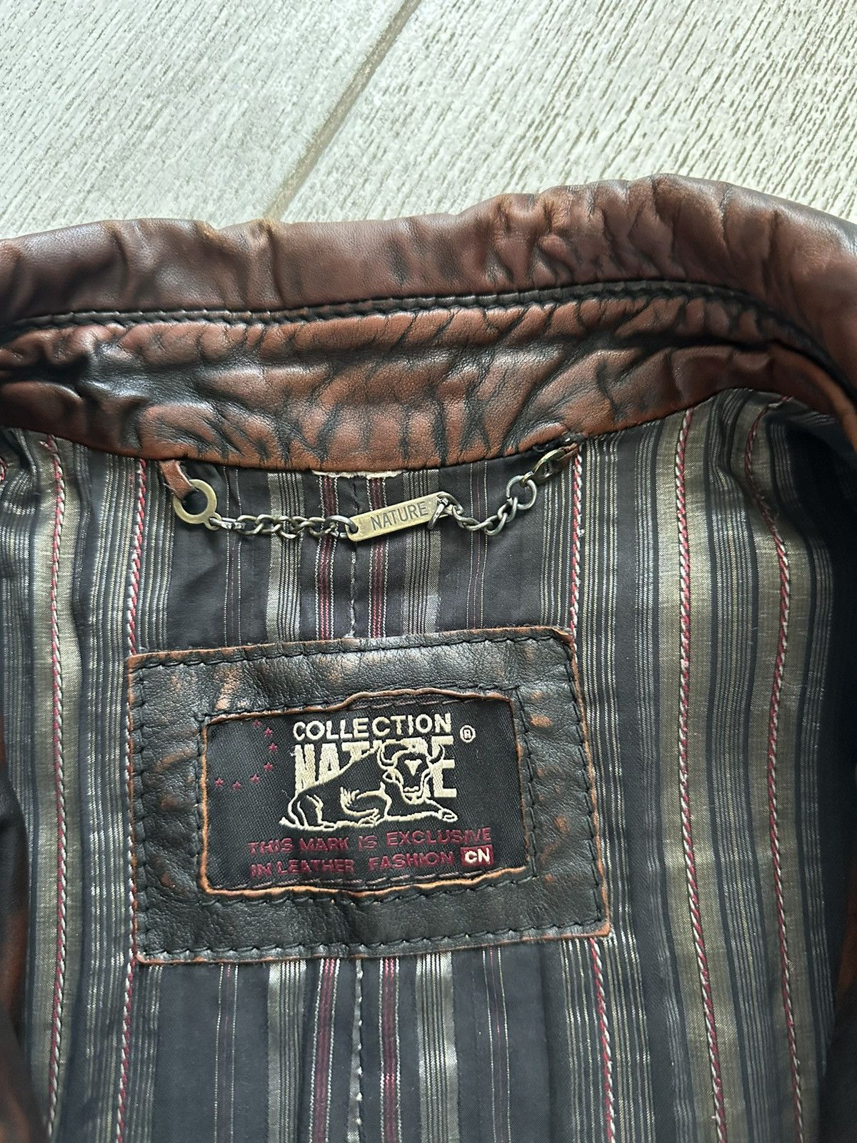 Other Vintage Y2K Classic Oversized Brown Washed Leather Jacket Size US XL / EU 56 / 4 - 10 Thumbnail