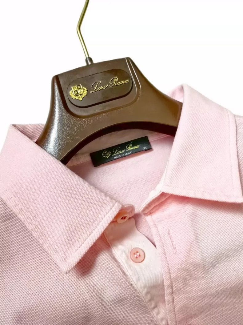 Ermenegildo Zegna Loro Piana Pink Short Sleeve Polo-2508 Size US XL / EU 56 / 4 - 4 Thumbnail