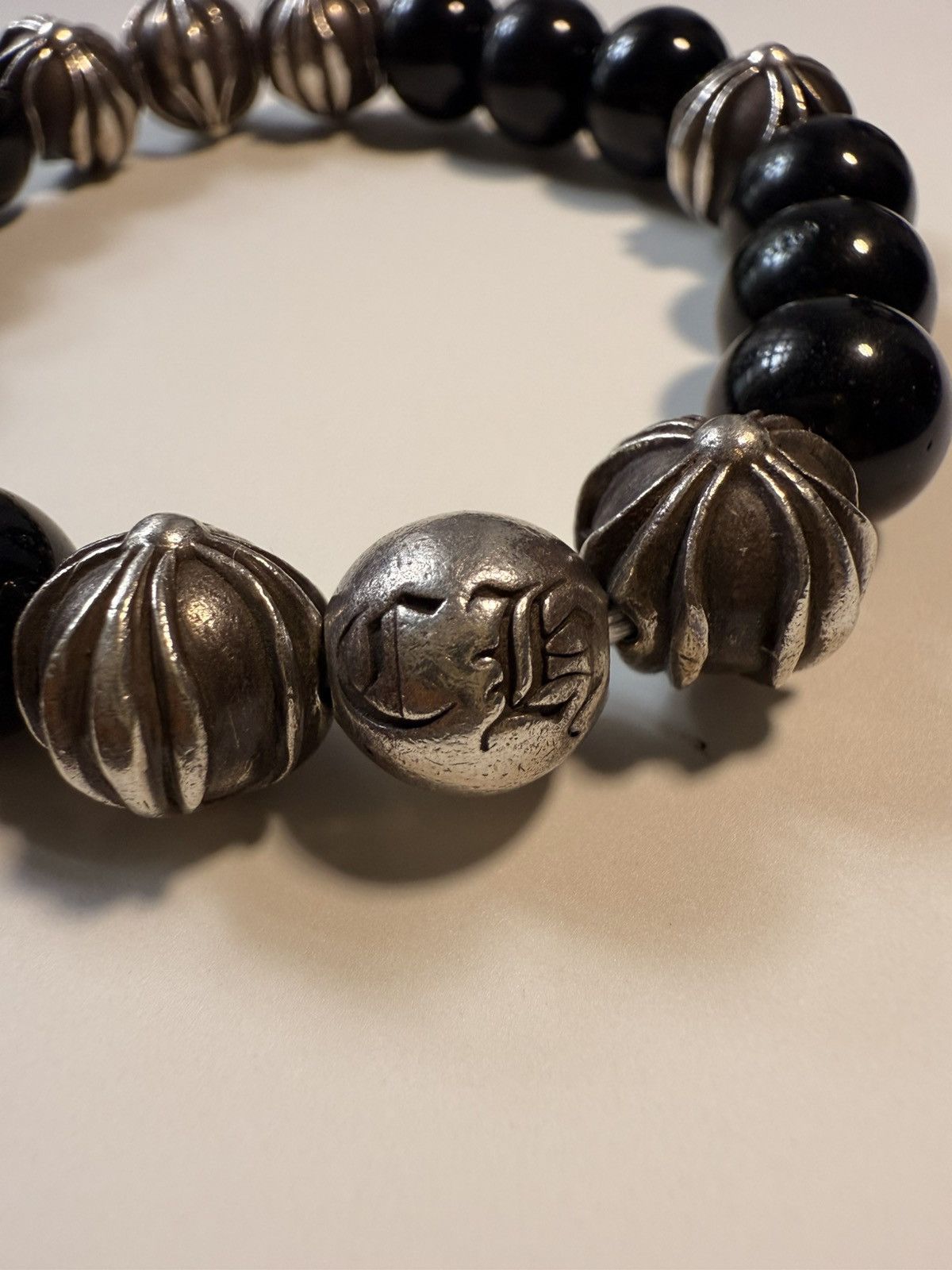 Chrome Hearts Chrome hearts onyx 10mm beads bracelet Size ONE SIZE - 4 Thumbnail