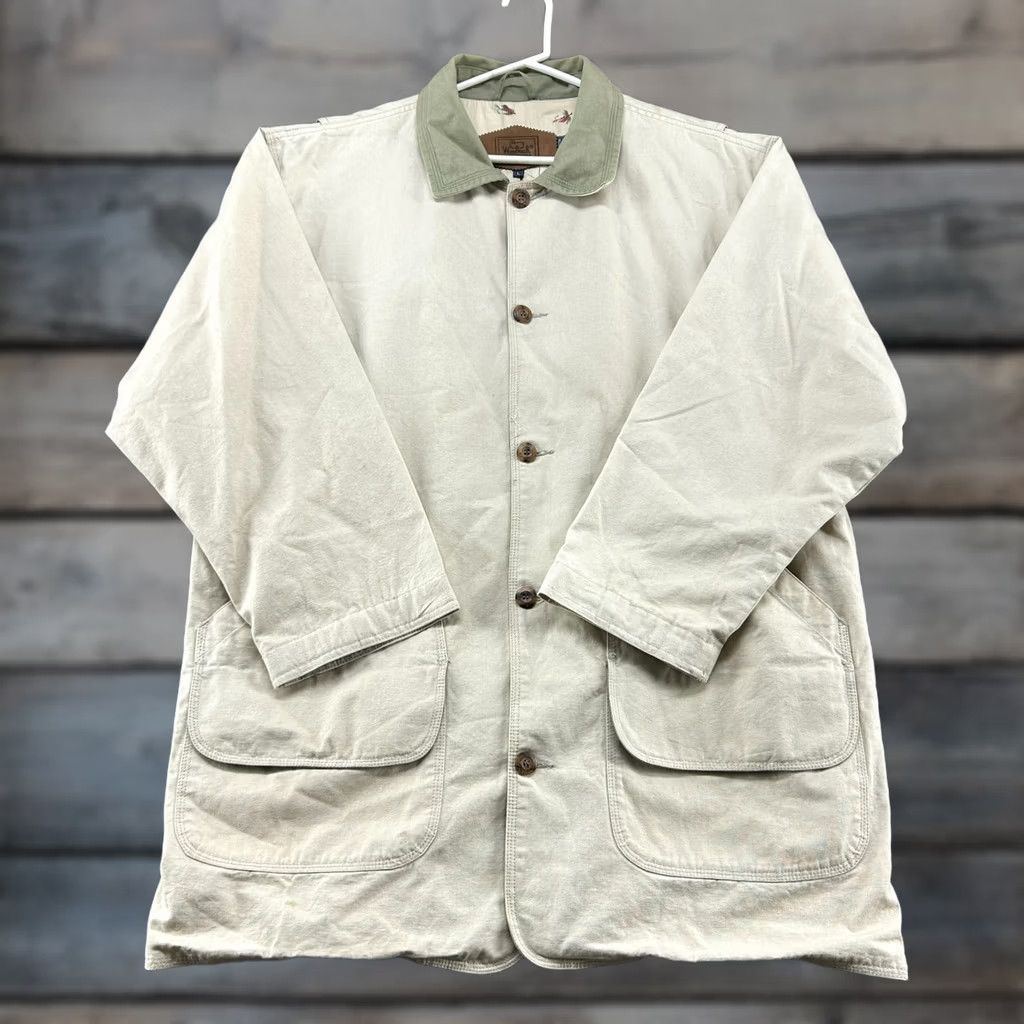 Vintage VINTAGE Woolrich Coat Jacket Mens L Beige Canvas Lined Wool 90s Coat Mens L Beige Woolrich Woolen Mills 90s Size US L / EU 52-54 / 3 - 1 Thumbnail