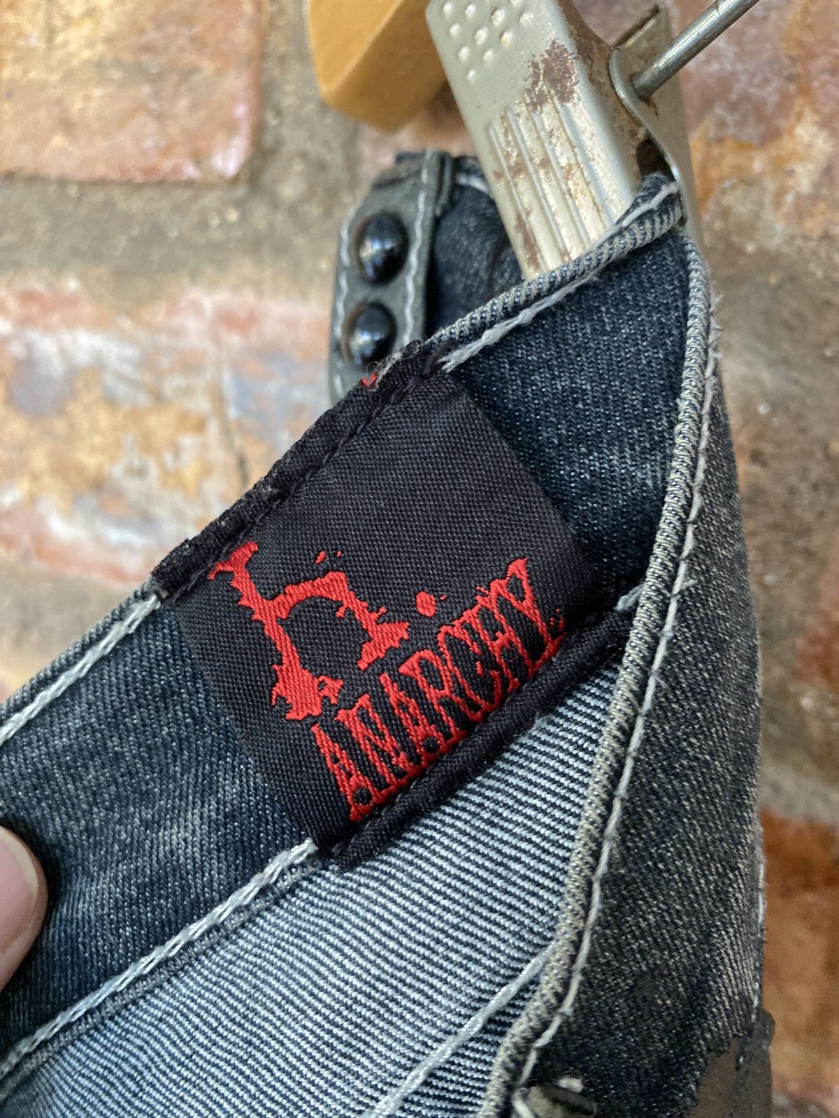 Japanese Brand Vtg H.Anarcy H.Naoto hagi cross paints wax flare pants Size US 31 - 20 Thumbnail