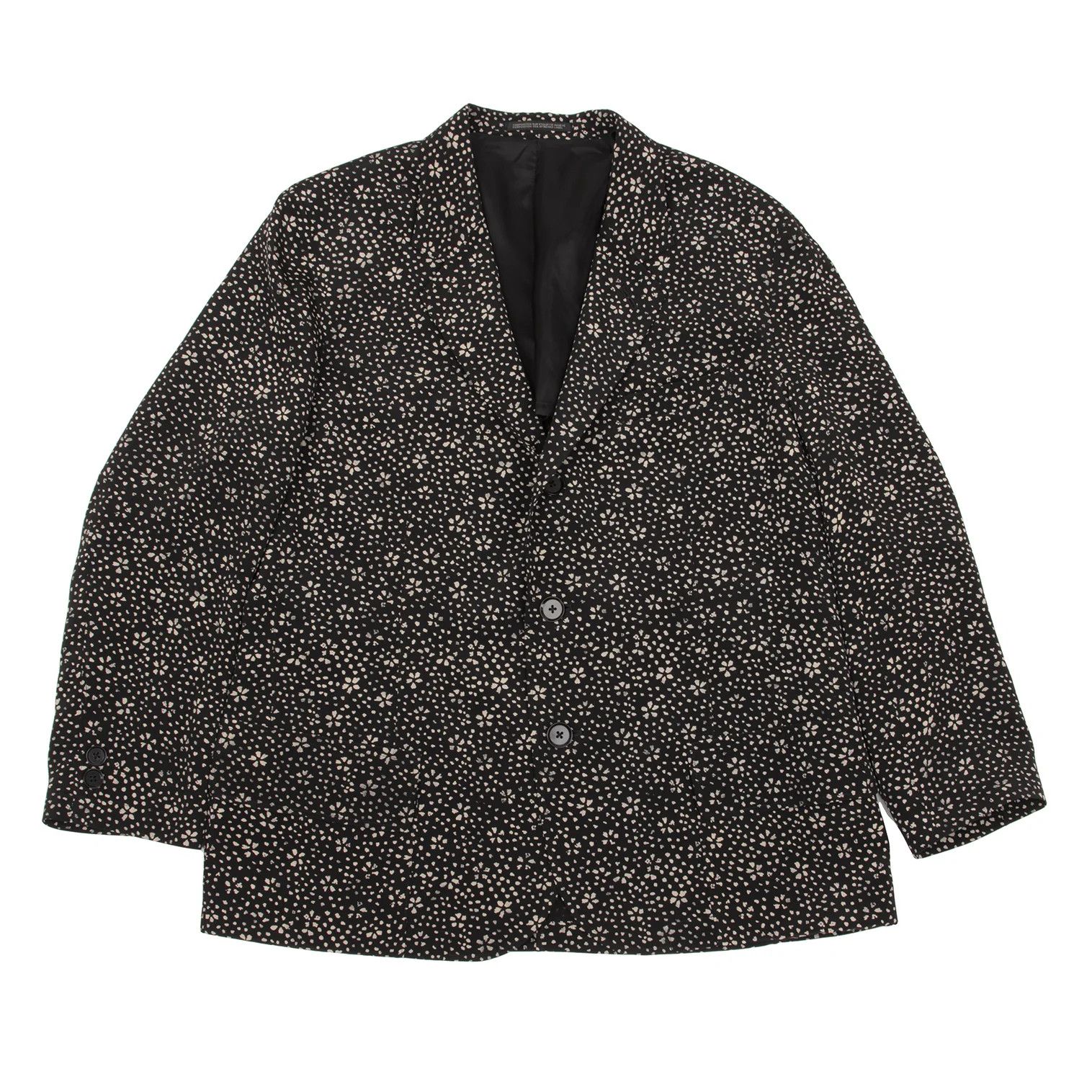Yohji Yamamoto Silk Flower Blotched Jacket