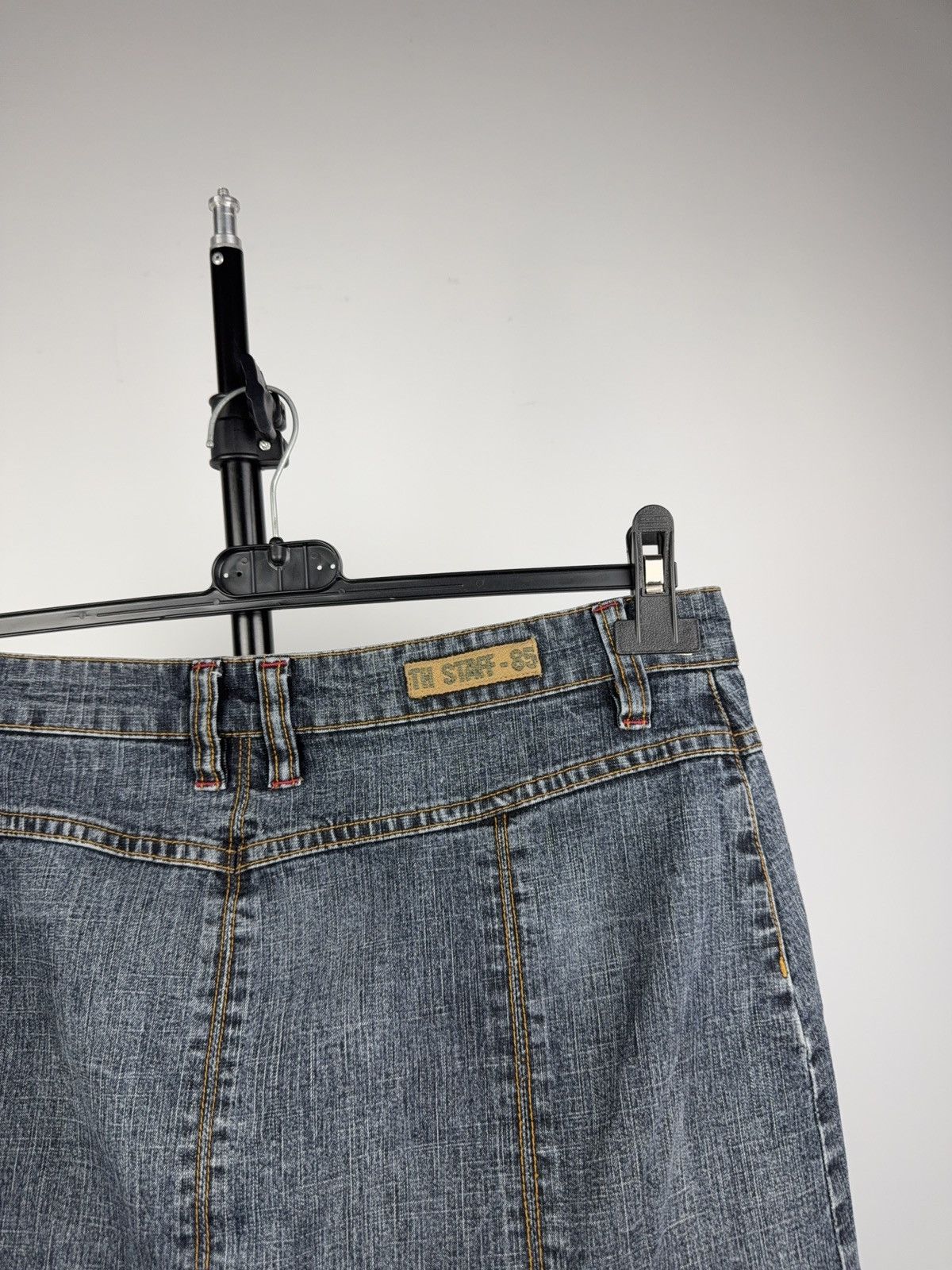 Tommy Hilfiger Retro Vintage 00s Y2K Tommy Hilfiger Denim Midi Skirt Size 31" - 7 Thumbnail