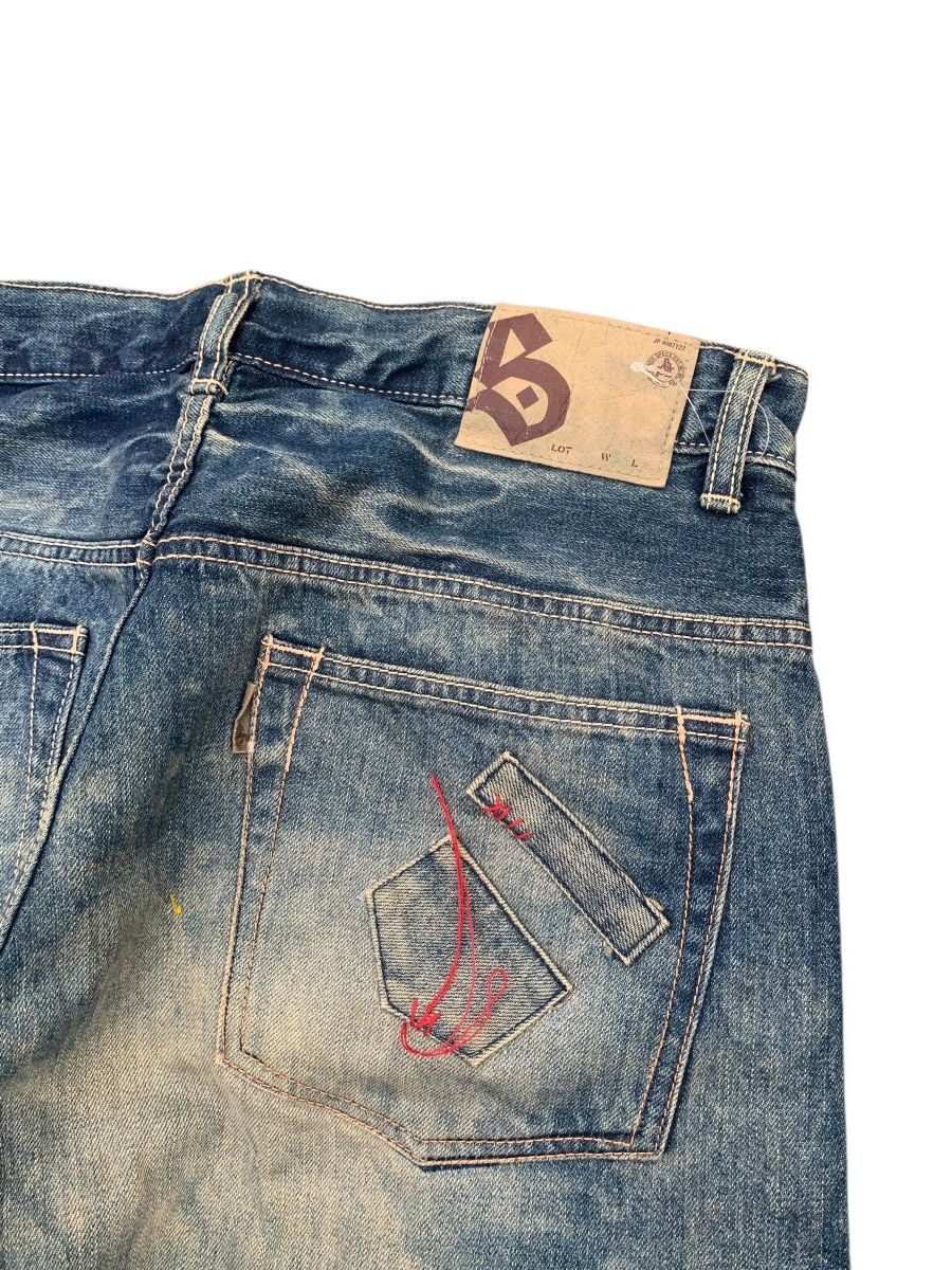 Tornado Mart RARE💥SCANNER FUNDAMENTAL SELVEDGE CLAWMARK DISTRESSED DENIM Size US 32 / EU 48 - 11 Thumbnail