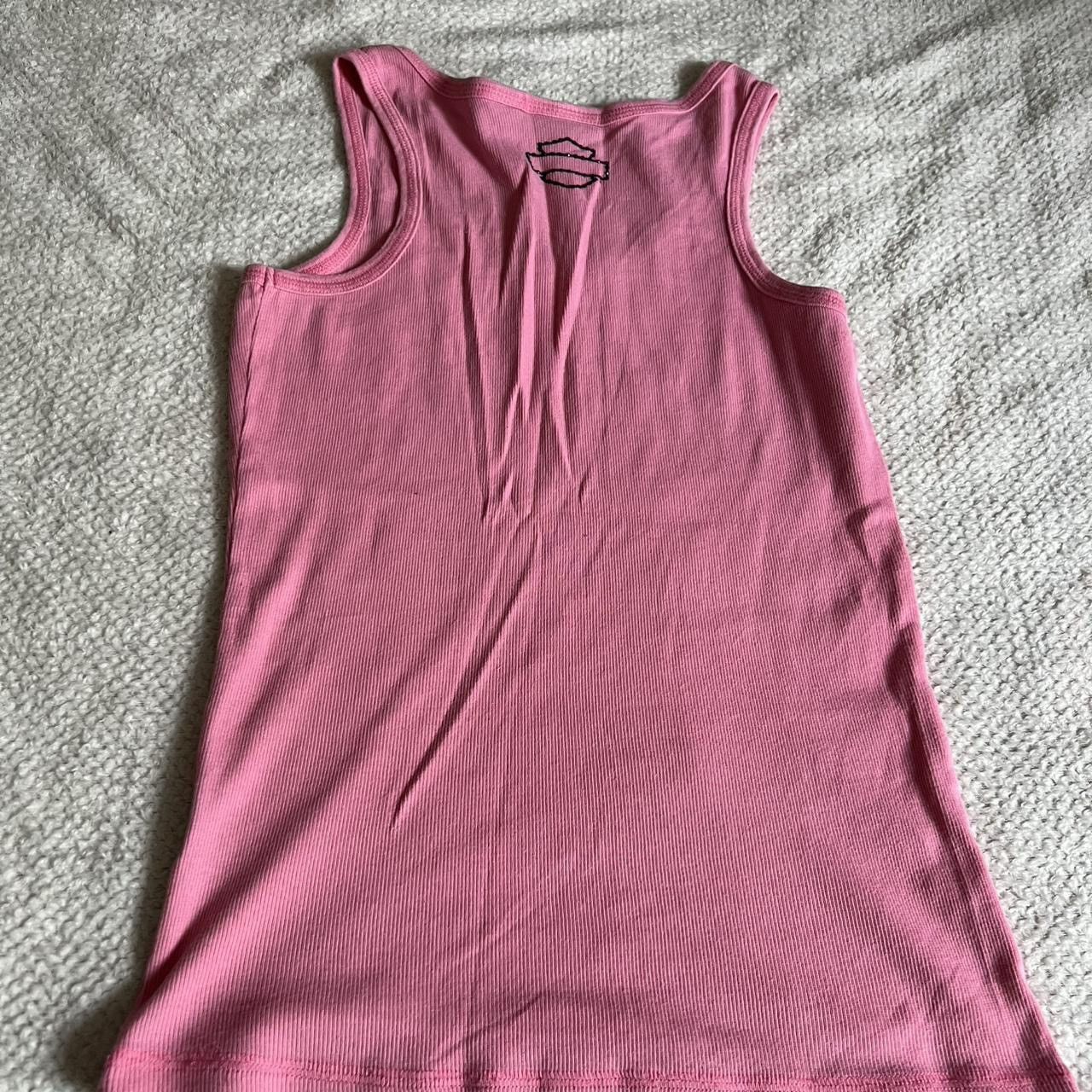 Harley Davidson HARLEY-DAVIDSON y2k pink tank top with black rhinestones Size L / US 10 / IT 46 - 7 Thumbnail