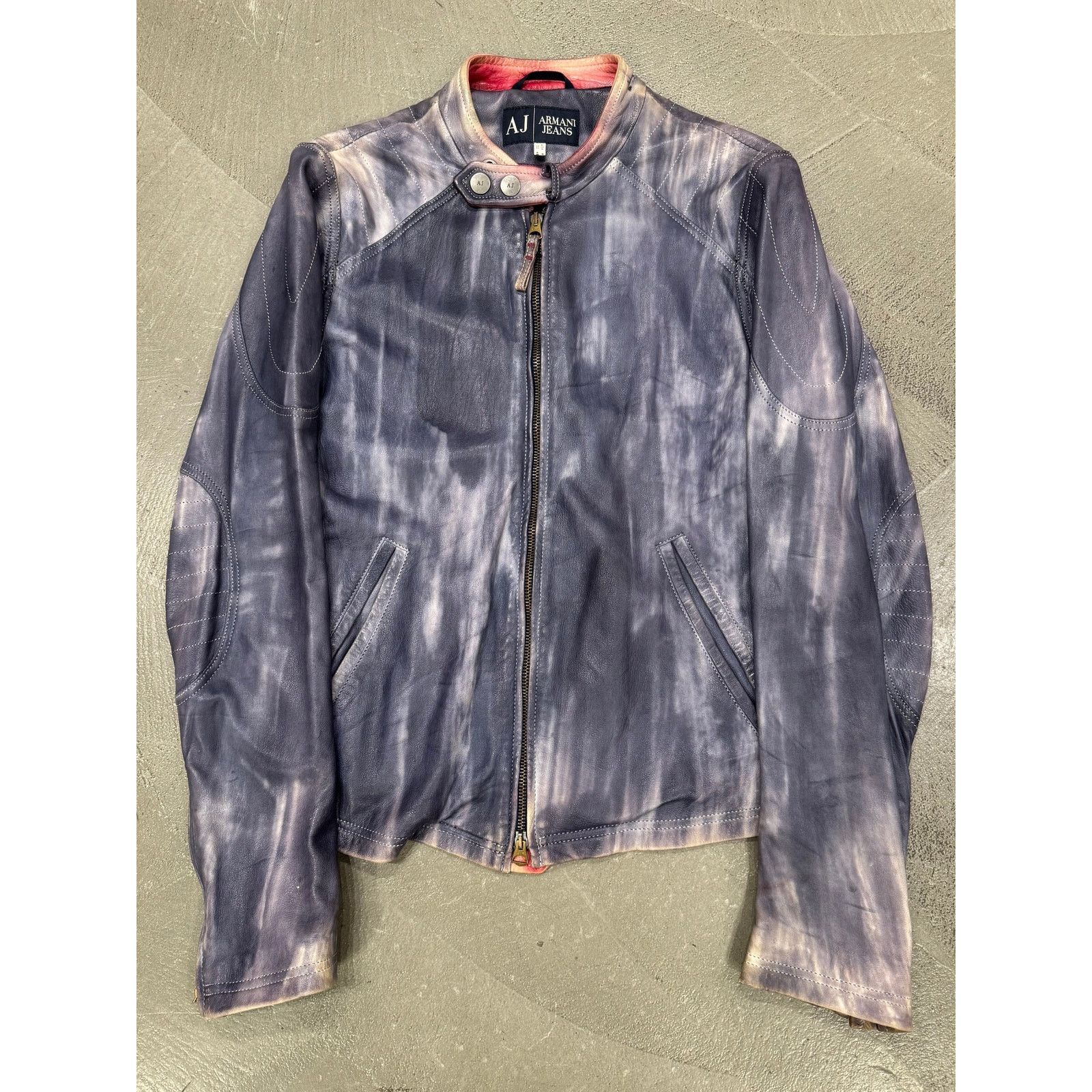 Giorgio Armani 2000s Armani tie dye leather jacket Size US M / EU 48-50 / 2 - 1 Thumbnail