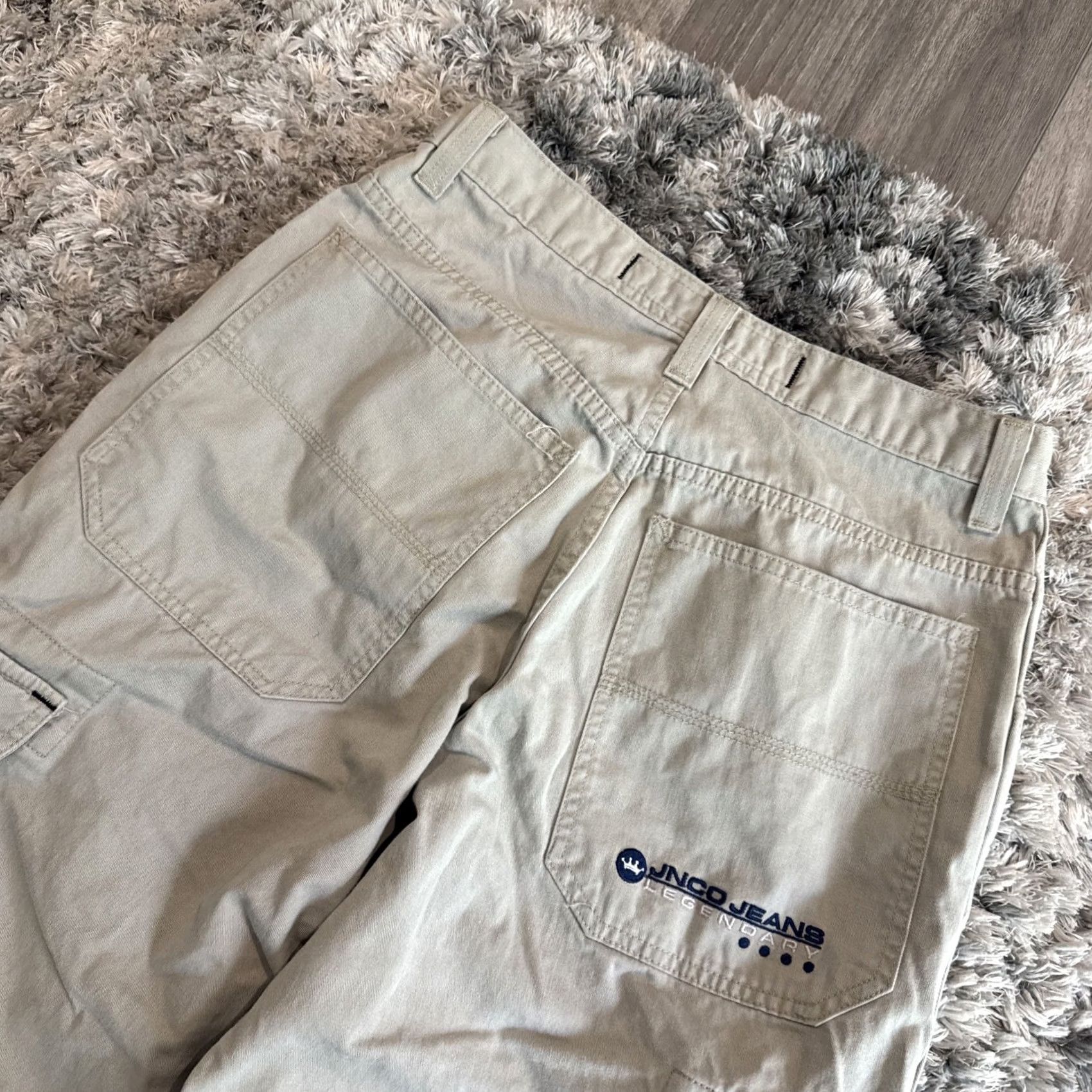 JNCO VINTAGE JNCO Pants Men’s Size 32x30 Khaki Cargo Legendary Embroidered Y2K 90’s Size US 31 - 3 Thumbnail