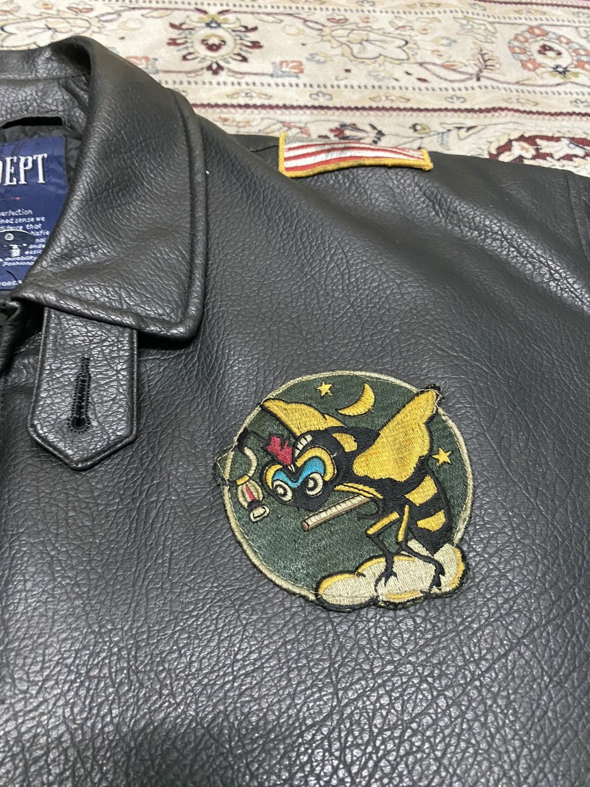 Vintage Vintage Us Air force A-dept bomber leather jacket Size US M / EU 48-50 / 2 - 15 Thumbnail