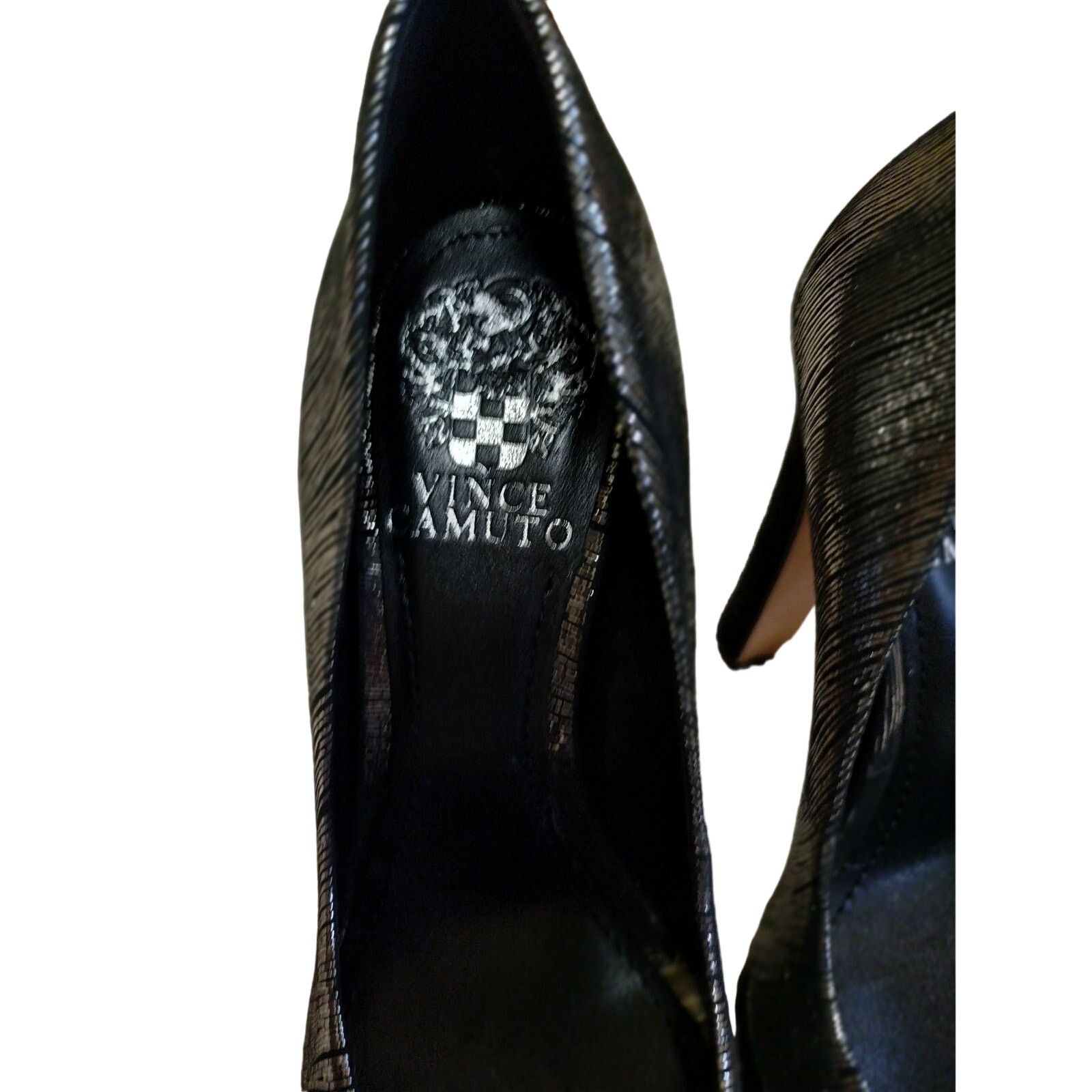 Vince Camuto Women Vince Camuto NWOT Silver and Black Platform Pumps Size US 6 / IT 36 - 2 Thumbnail