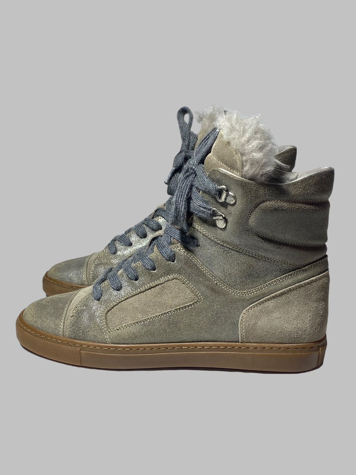 Brunello Cucinelli Brunello Cucinelli High Top Leather Sneakers Size US 7.5 / IT 37.5 - 4 Thumbnail