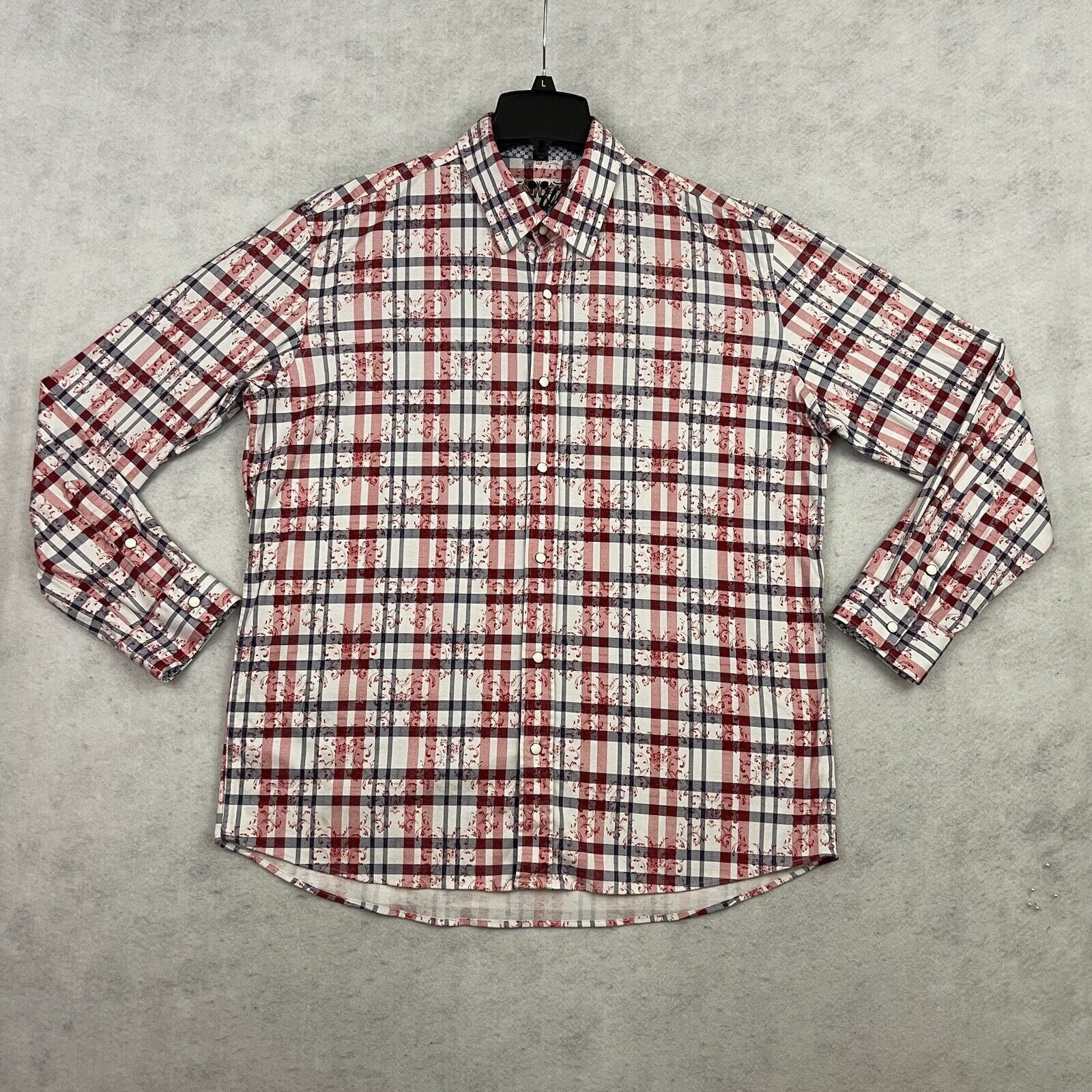 Scully Scully Western Shirt Mens Size Large L Red Plaid Pearl Snaps Size US L / EU 52-54 / 3 - 8 Thumbnail