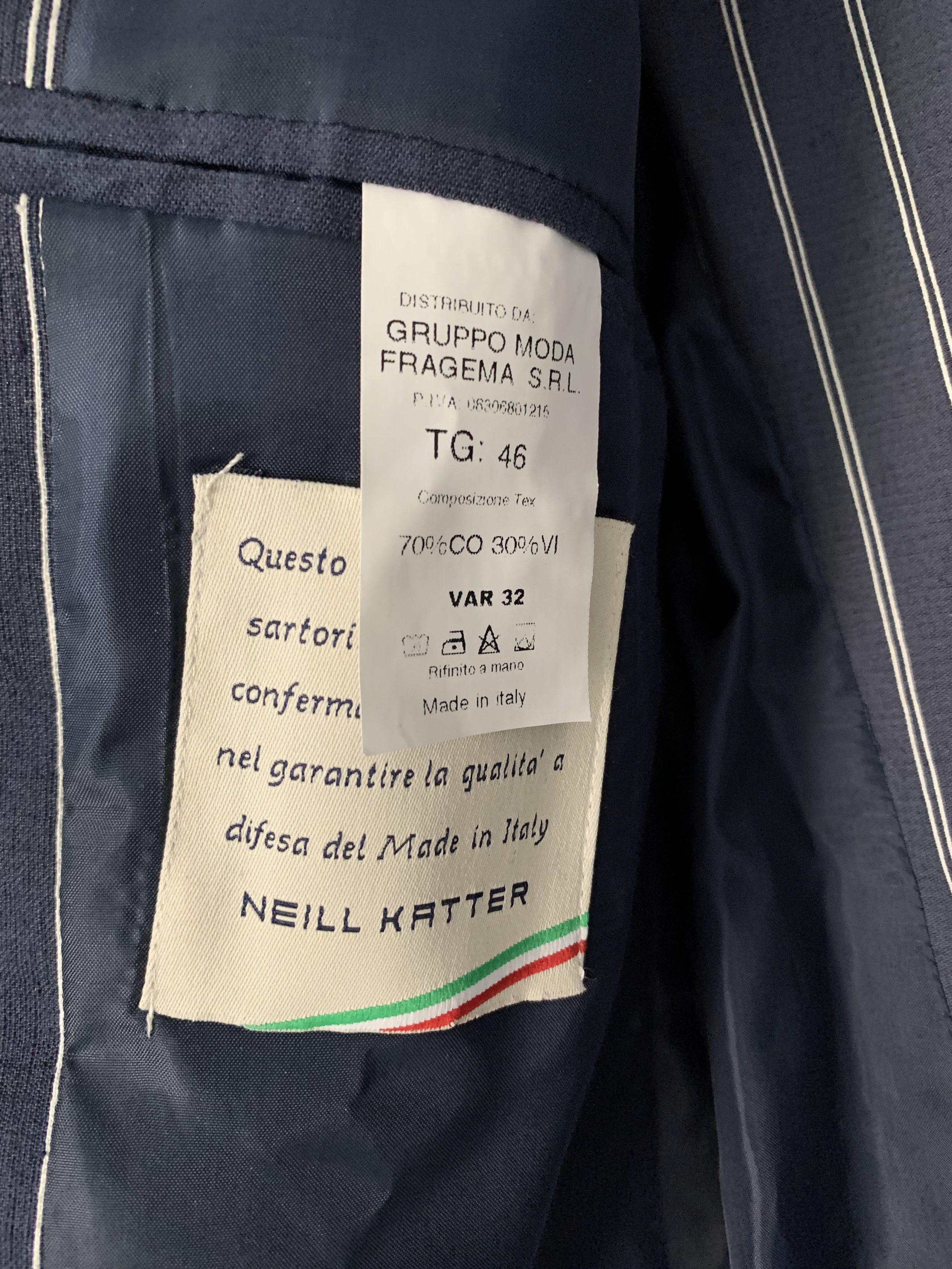 Other Neill Katter Mens Blazer Made in Italy S Size 46R - 3 Thumbnail