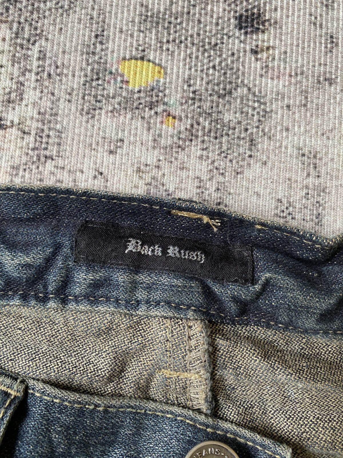 Japanese Brand Back Rush Distressed Splatter Design Flare Denim Size US 32 / EU 48 - 16 Thumbnail