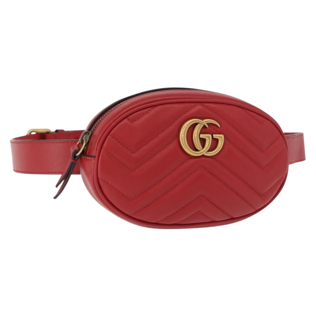 Gucci Gucci GG Marmont Belt Bag Matelasse Leather Size ONE SIZE - 1 Thumbnail