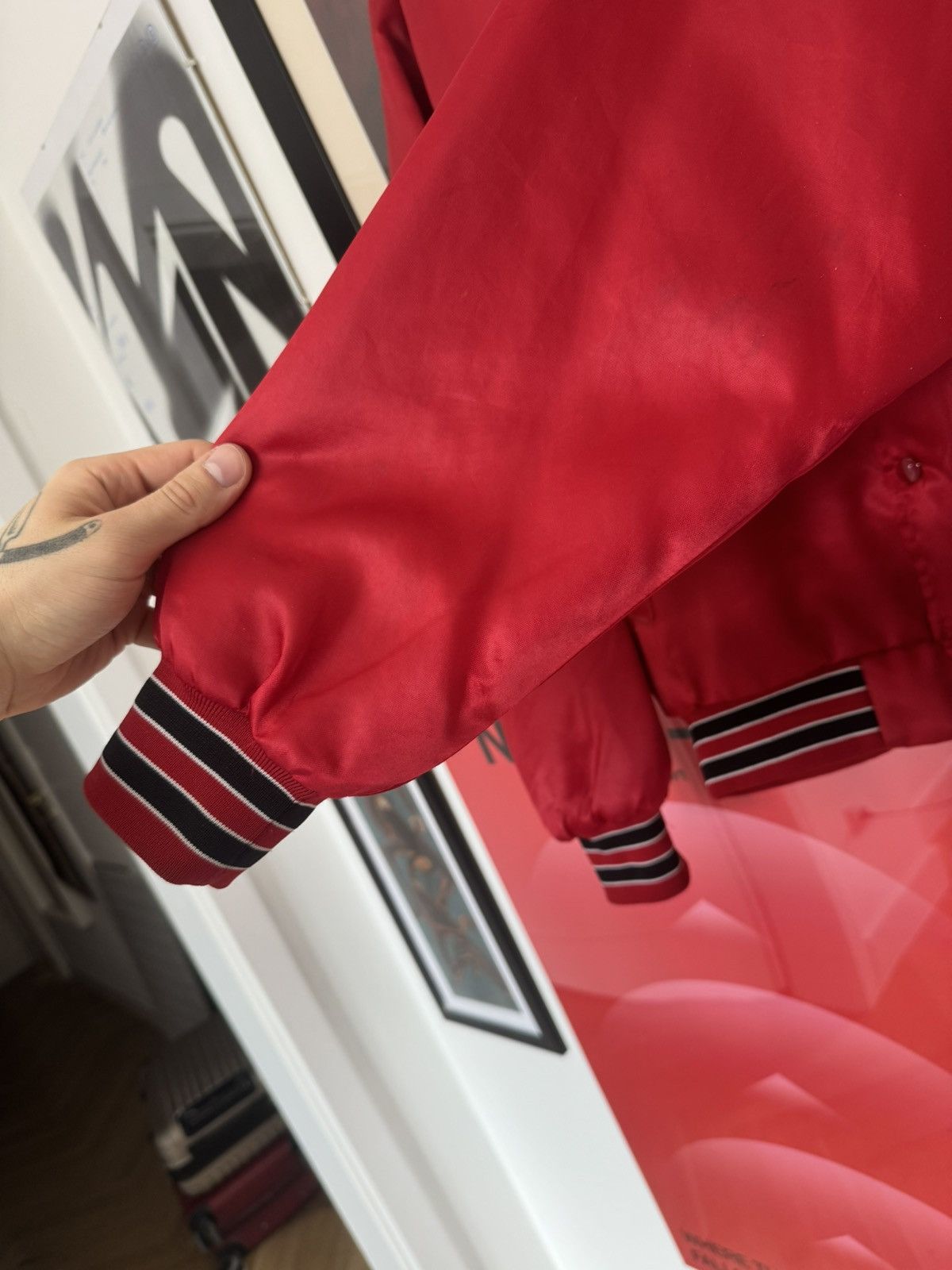 NHL Vintage 90s Chicago Blackhawks Bomber Jacket NHL Varsity Size US M / EU 48-50 / 2 - 6 Thumbnail