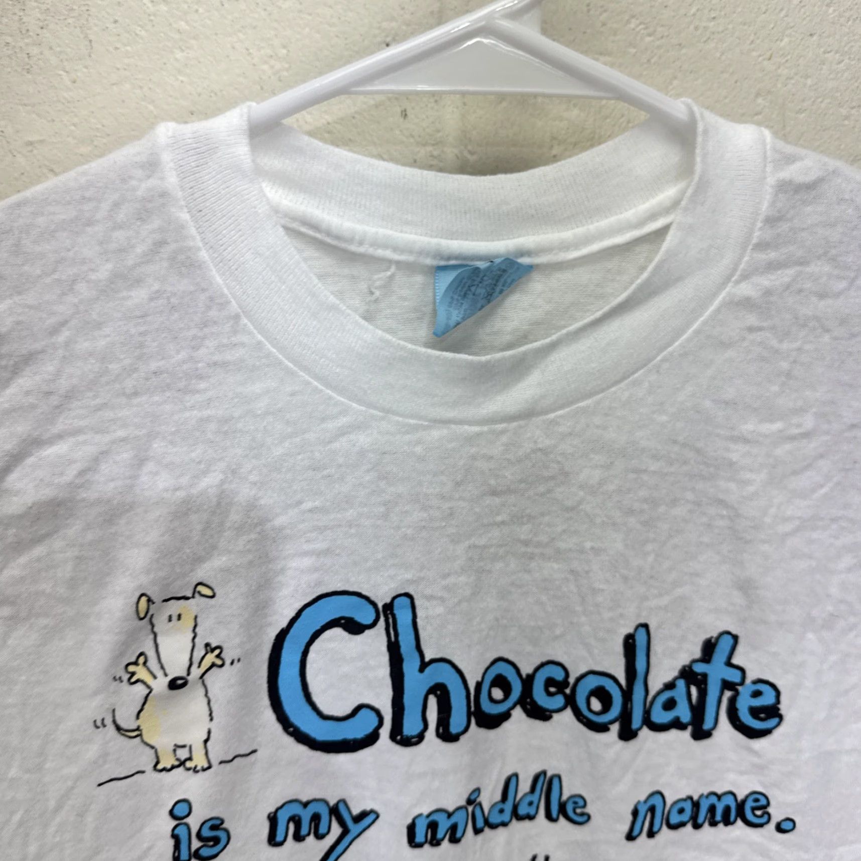 CHOCOOLATE VINTAGE Hallmark Shoebox Greetings T-Shirt White Cotton Unisex Adults Medium White Cartoon Dog 90s Fun Casual Size M / US 6-8 / IT 42-44 - 4 Thumbnail