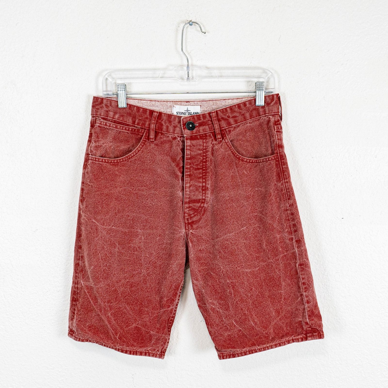 Stone Island Stone Island Men's Type RE Jean Shorts Red size 29W Size US 29 - 1 Thumbnail