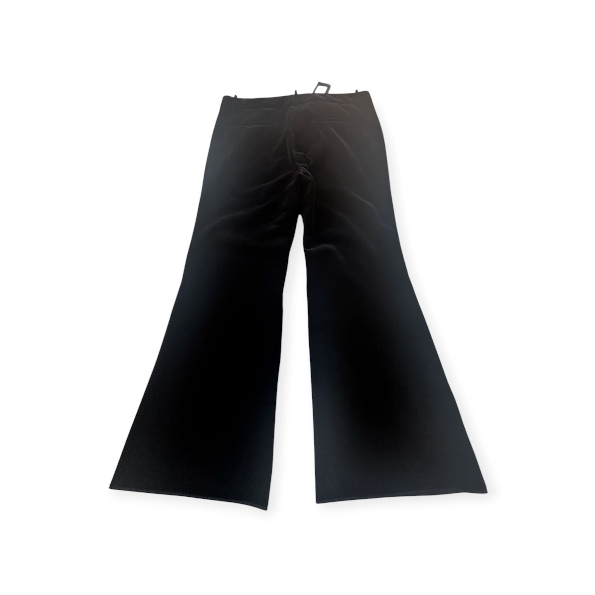 Nili Lotan Nili Lotan Derek Velvet Flared Pants, Dark Navy, Made in USA Size 32" / US 10 / IT 46 - 7 Thumbnail