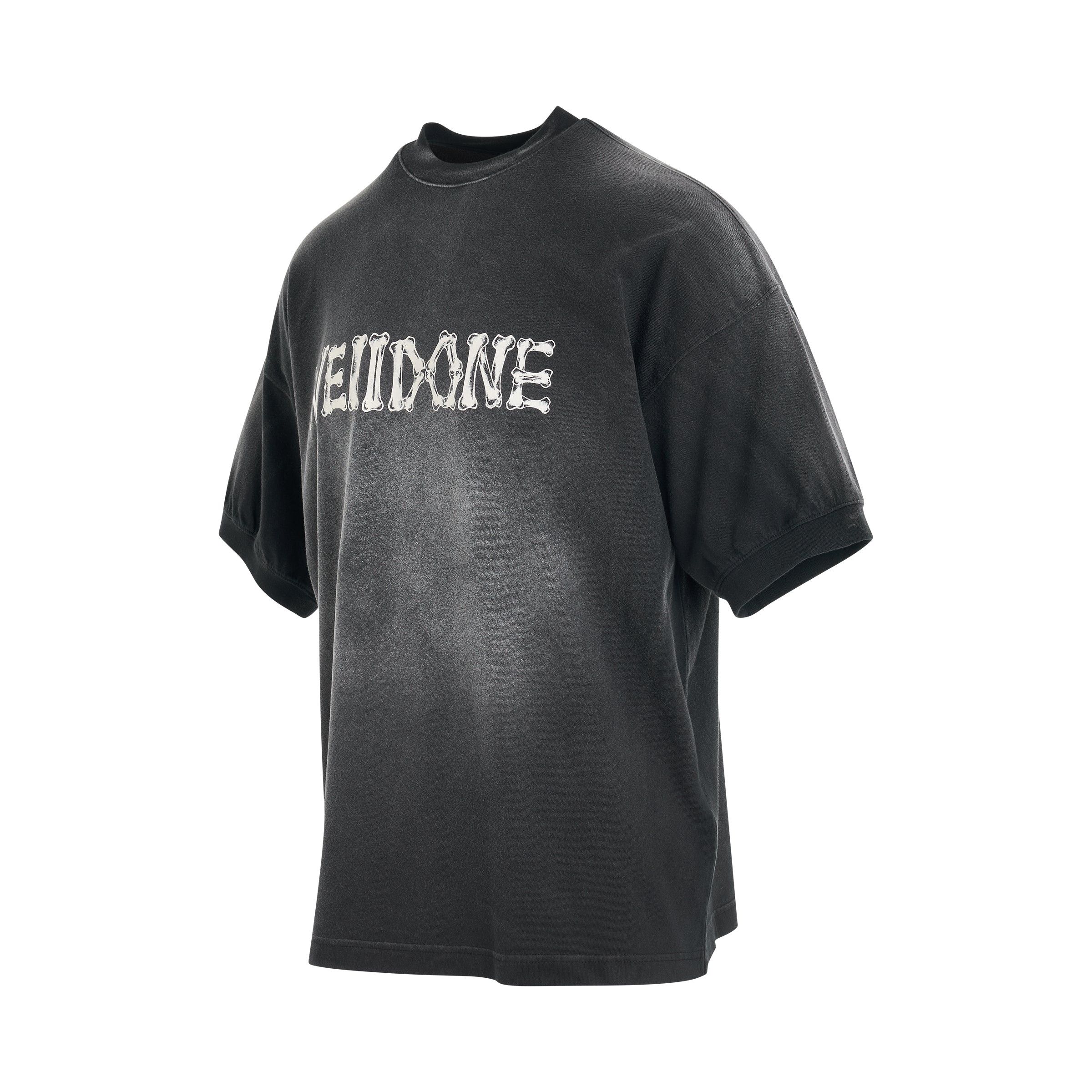 WE11DONE o1mris0824 Ribbed Logo T-Shirt in Black Size US L / EU 52-54 / 3 - 2 Thumbnail