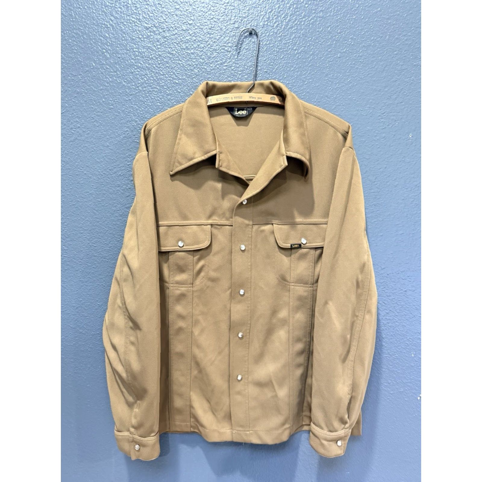 Lee VINTAGE Lee Western Heavyweight Polyester Khaki Pearl Snap Shirt XL Men Beige Long Sleeve Button-Up Size XL Size US XL / EU 56 / 4 - 3 Thumbnail