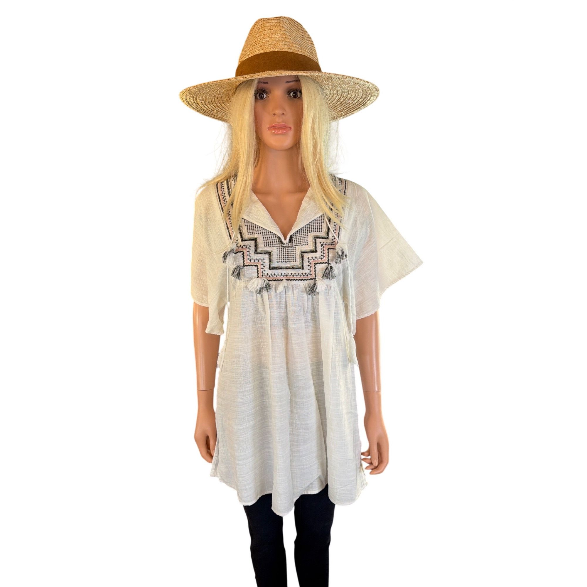 Other NWT Gigi Pip Isla Straw Fedora Hat S/M 57cm Adjustable Wide Size ONE SIZE - 22 Thumbnail