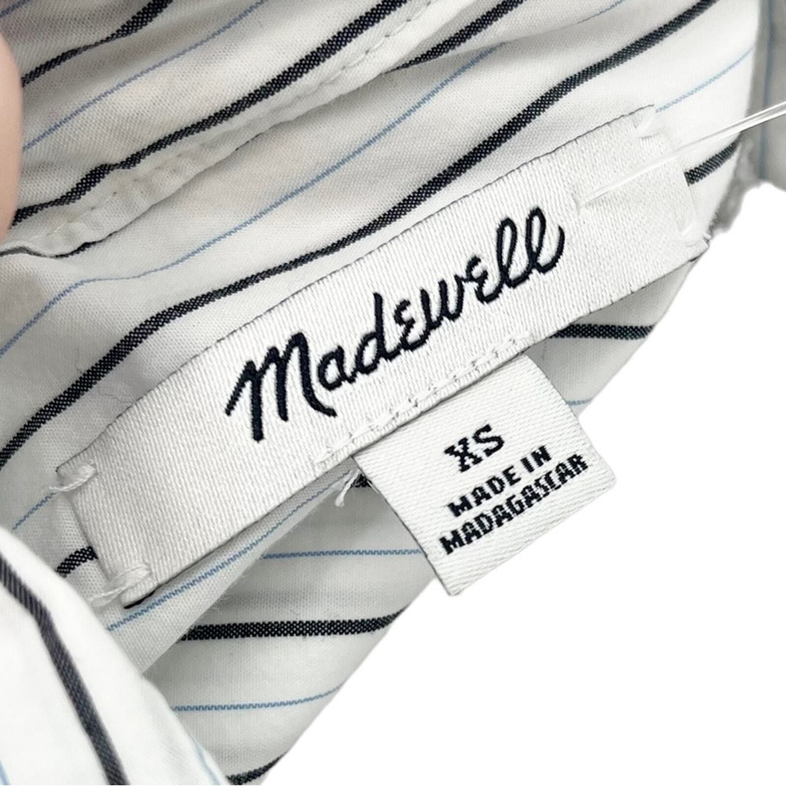 Madewell Madewell XS Blouse Button Down Back Striped Black & White Size XS / US 0-2 / IT 36-38 - 5 Thumbnail