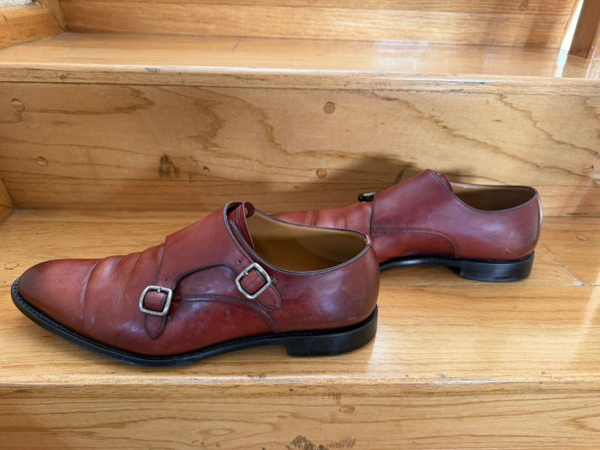 Bally Bally Double Monk Burgundy Shoes Size US 10 / EU 43 - 1 Thumbnail