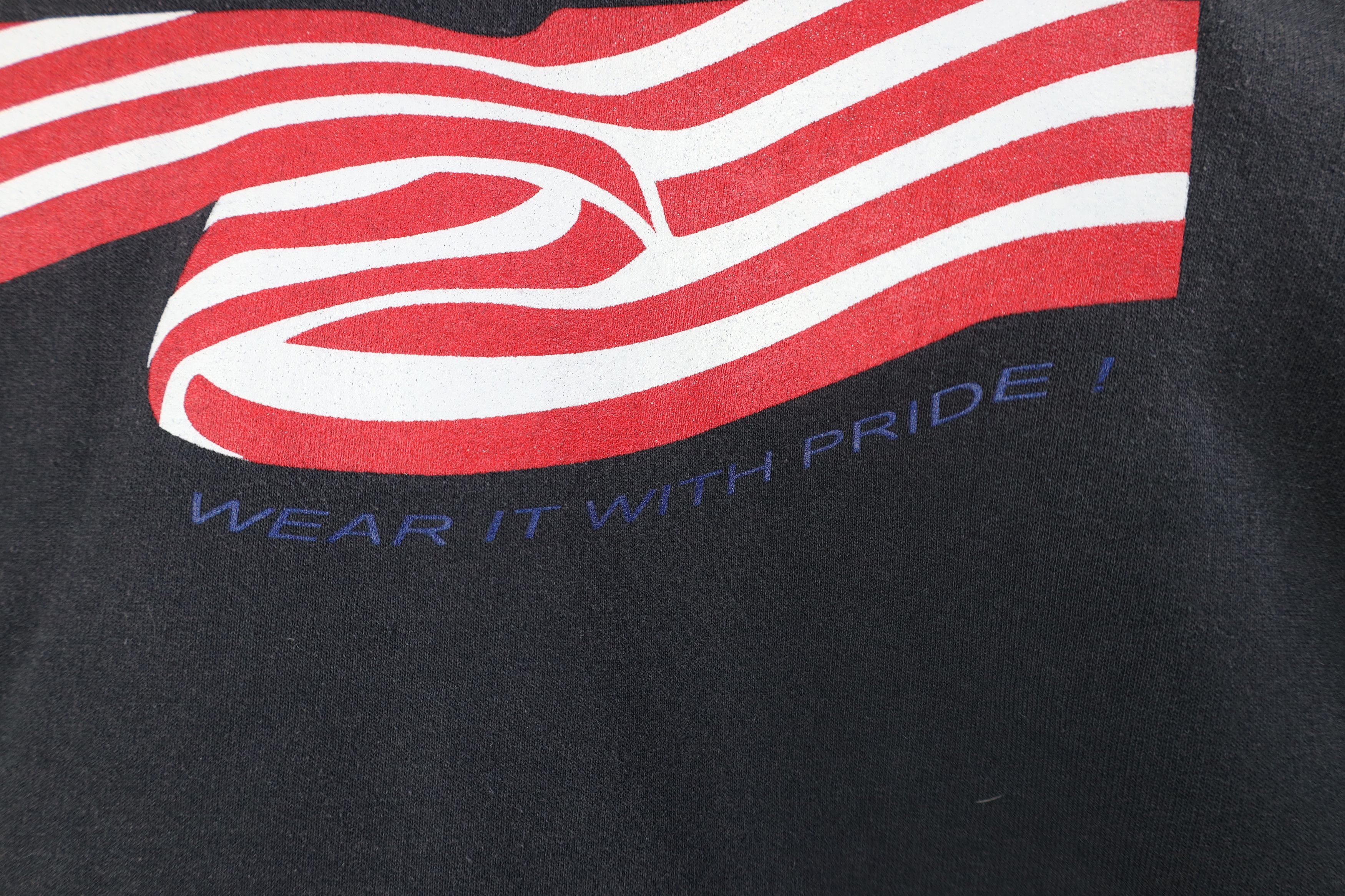 Vintage Vintage 90s Liberty USA Flag Crewneck Sweatshirt Black Size US XXL / EU 58 / 5 - 5 Thumbnail