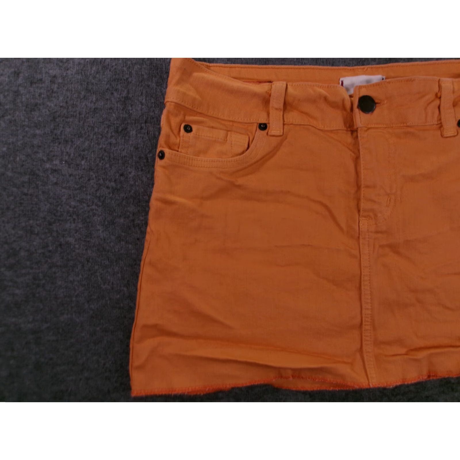 Vintage VINTAGE Piper Denim Skirt Juniors 11 Orange Mini Casual 90s Grunge Womens Size 32" / US 10 / IT 46 - 3 Thumbnail