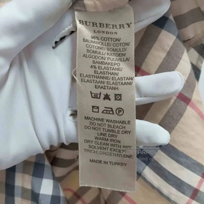 Burberry Burberry Summer Beige Cotton Short Sleeve Shirt. Size L / US 10 / IT 46 - 4 Thumbnail